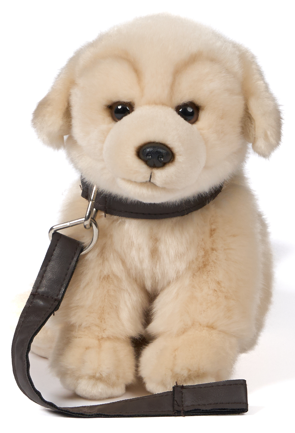 Golden Retriever Puppy, Sitting - With Leash and Voice (Sound) - 18 cm (Height)