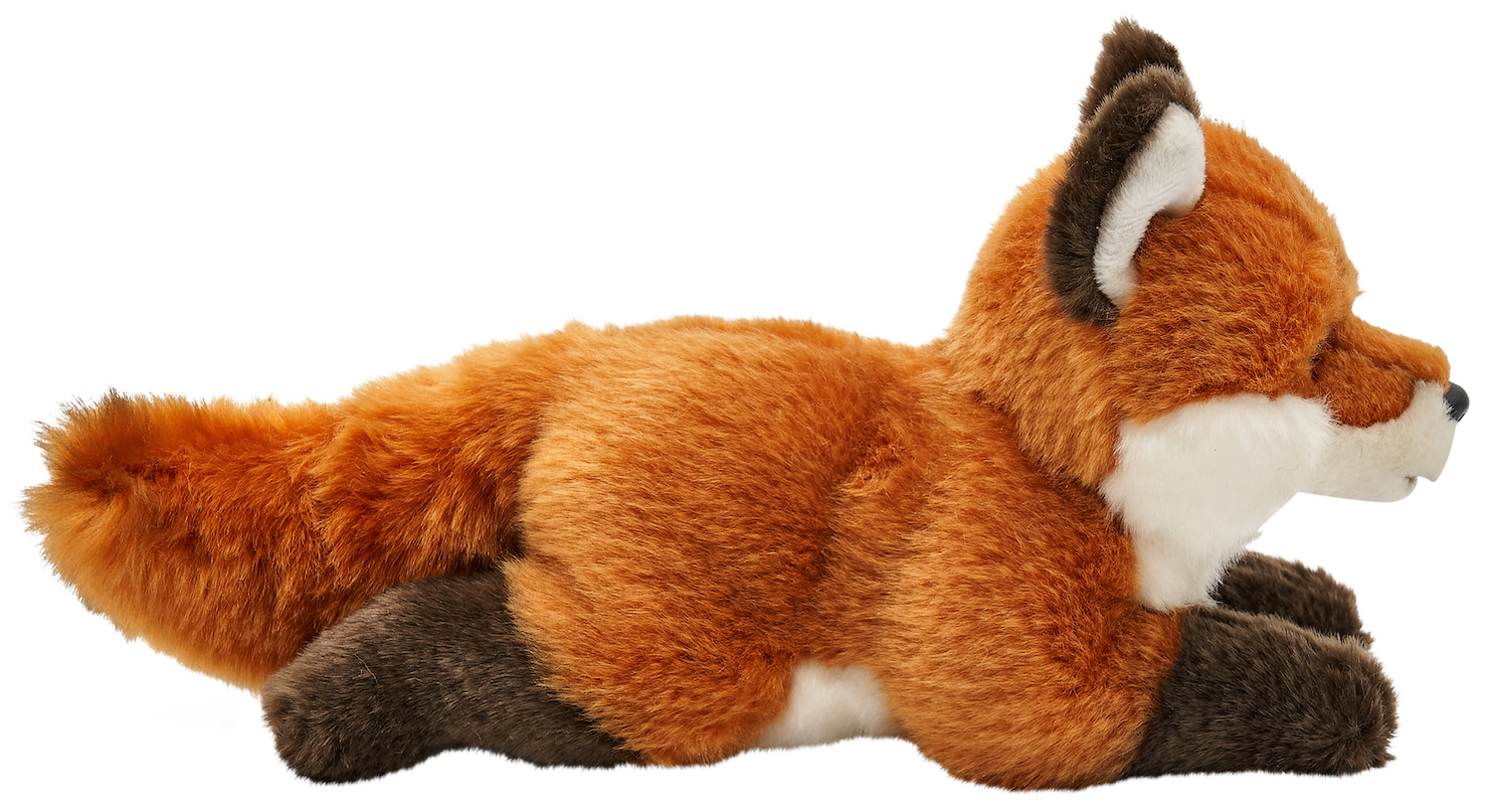 Uni-Toys - red fox, lying - 24 cm (length) - fox, forest animal - plush toy, cuddly toy 
