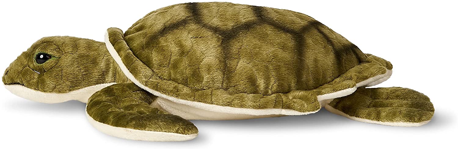 Uni-Toys - Grüne Meeresschildkröte - 34 cm (Länge) - Plüsch-Schildkröte - Plüschtier, Kuscheltier 