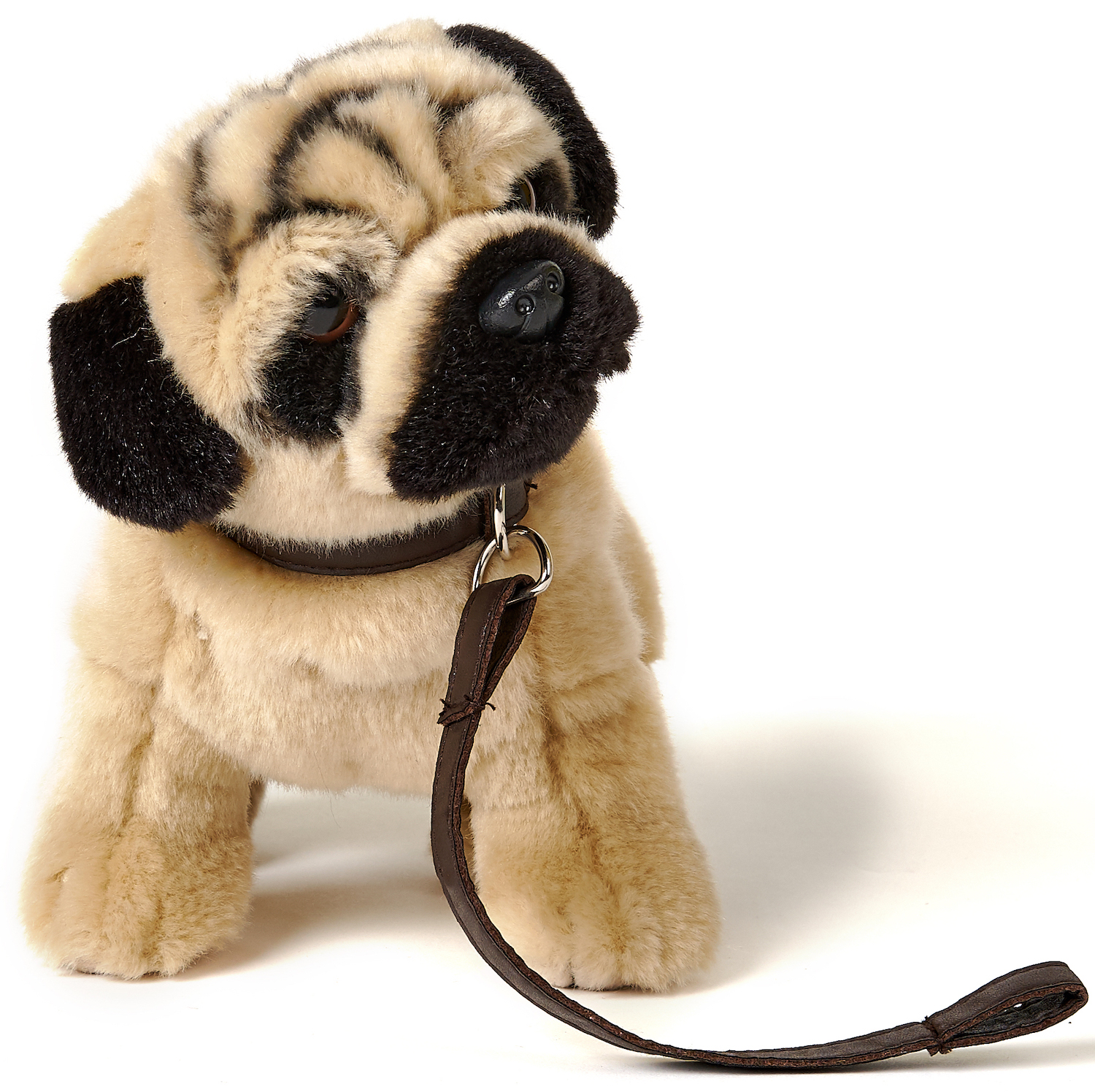 Pug, standing (with leash) - 21 cm (height) 