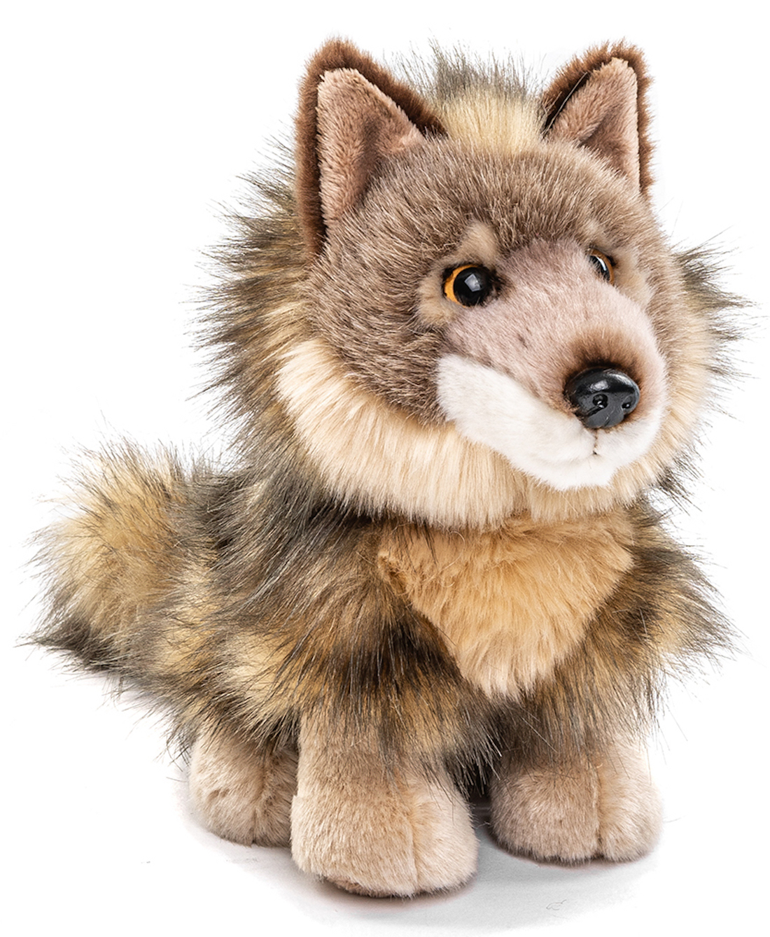 Wolf cub, sitting - 20 cm (height)