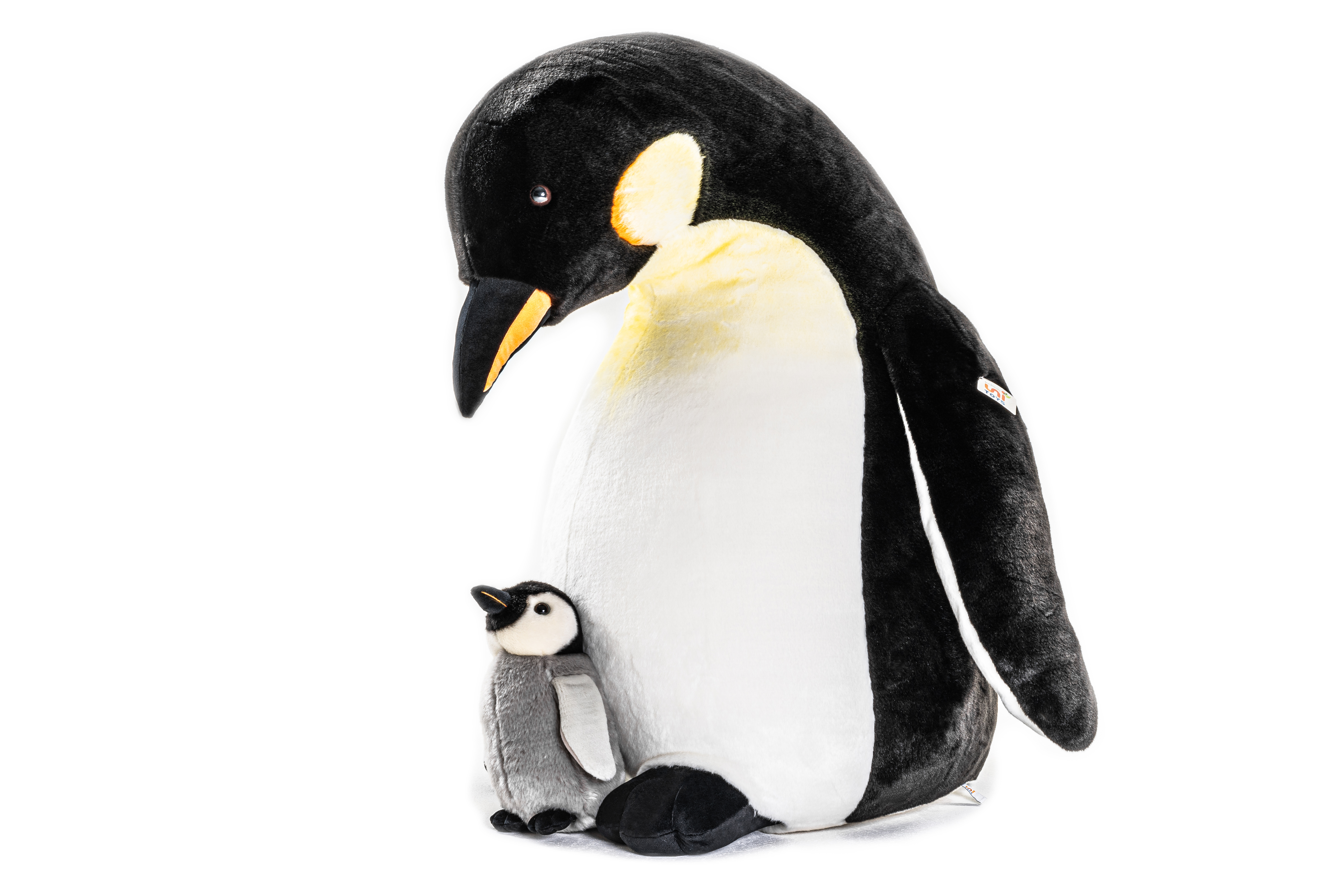 Uni-Toys - Pinguin Mama mit Baby, stehend 87 cm (Höhe) - Exotisches Wildtier - Plüschtier, Kuscheltier
