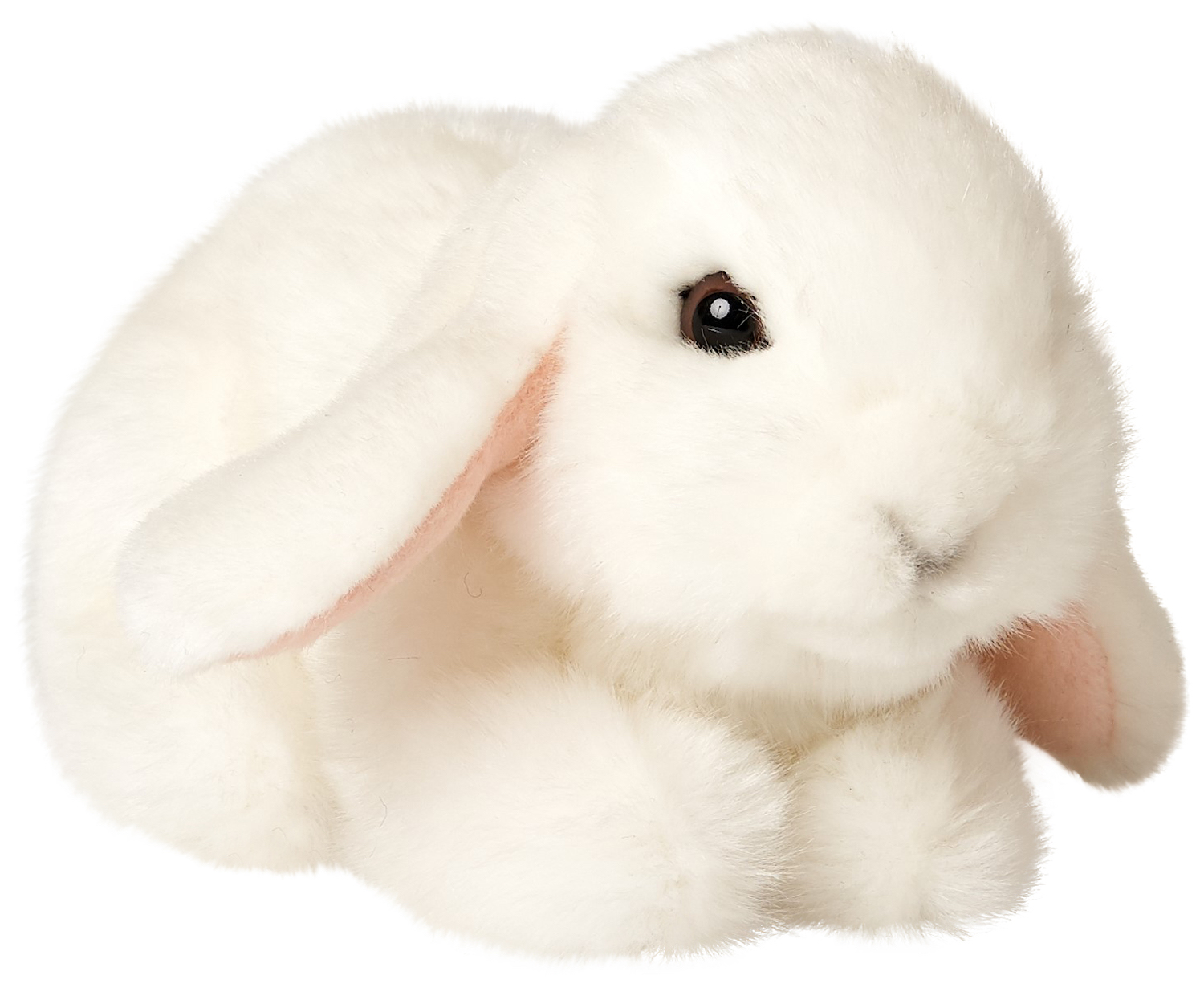 aries rabbit white, lying - 18 cm (length) 