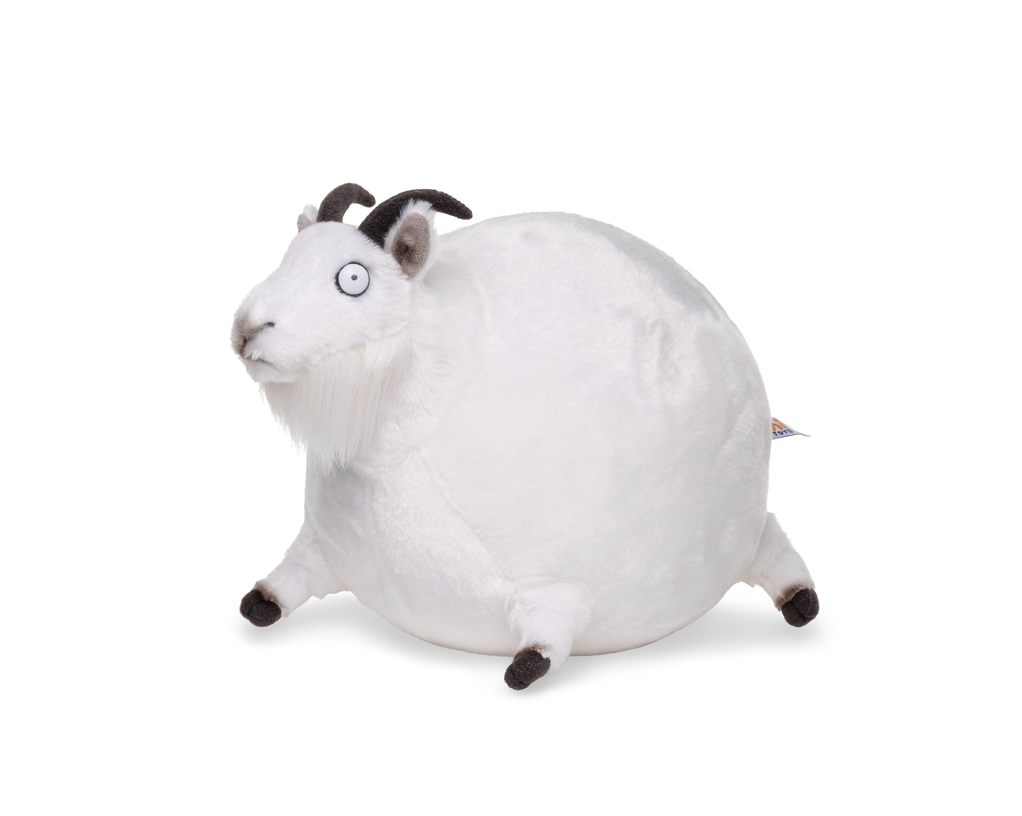 Rollin Wild - Uni-Toys – Ziege 29 cm (Länge) - Plüsch-Ziege- Plüschtier, Kuscheltier (weiß) 