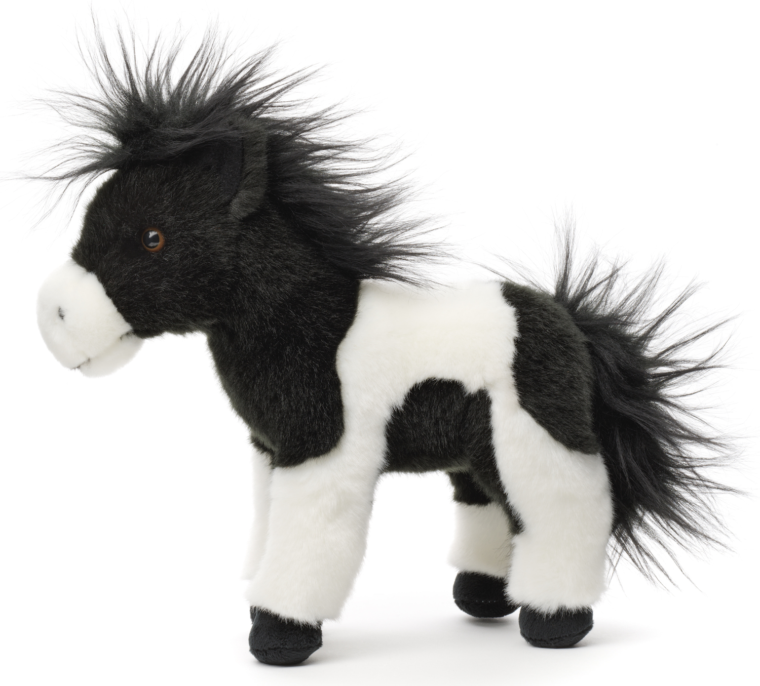 Pferd schwarz-weiß, stehend - 23 cm (Höhe) 