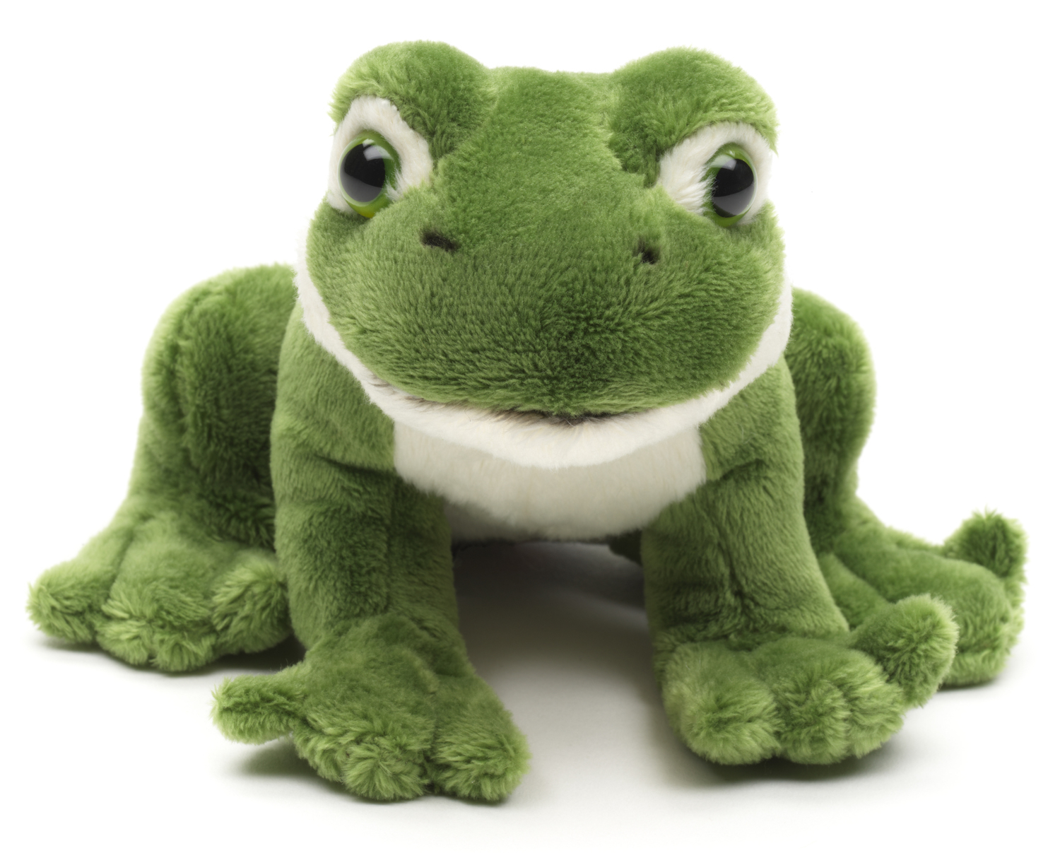 Grüner Frosch Plushie, sitzend - 13 cm (Länge) 
