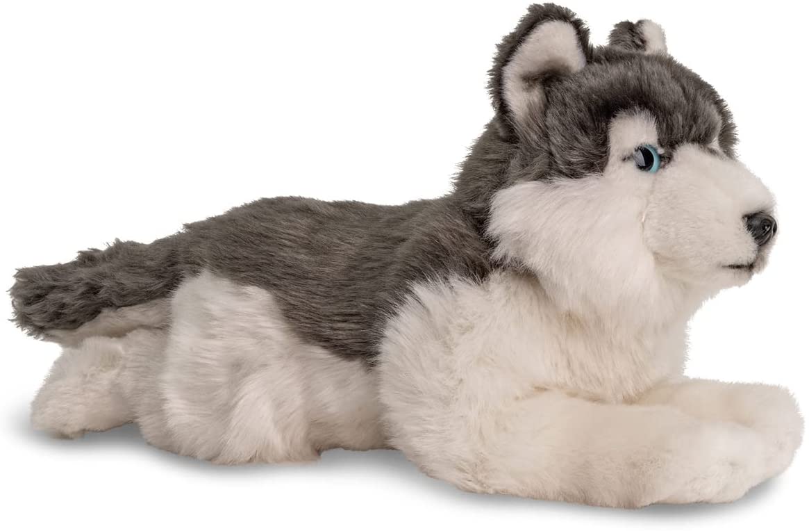 40 cm lang Uni-Toys Neuware Hund Husky liegend ca 