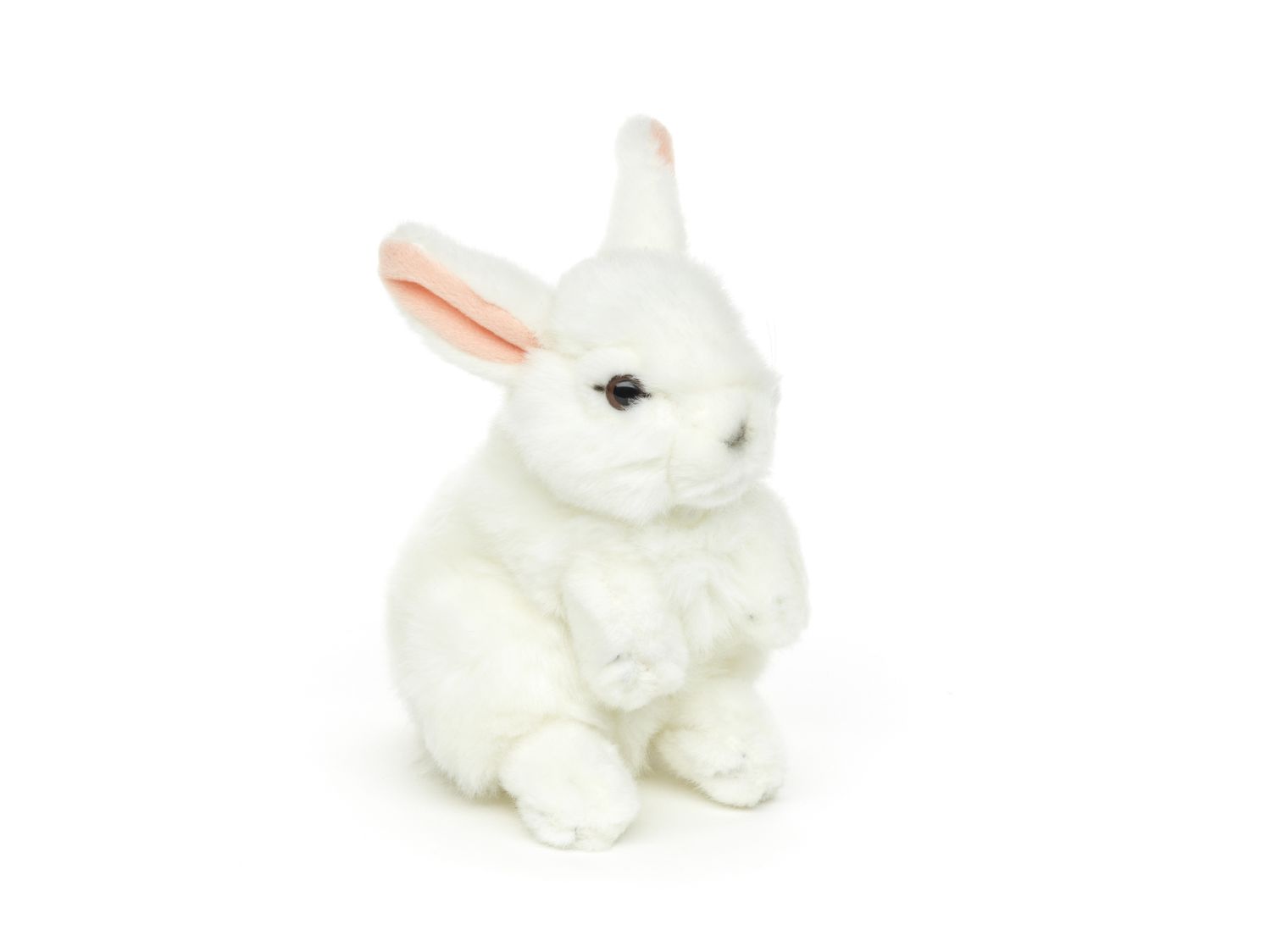 Hase, stehend (weiß) - 18 cm (Höhe) - Plüsch-Kaninchen - Plüschtier, Kuscheltier