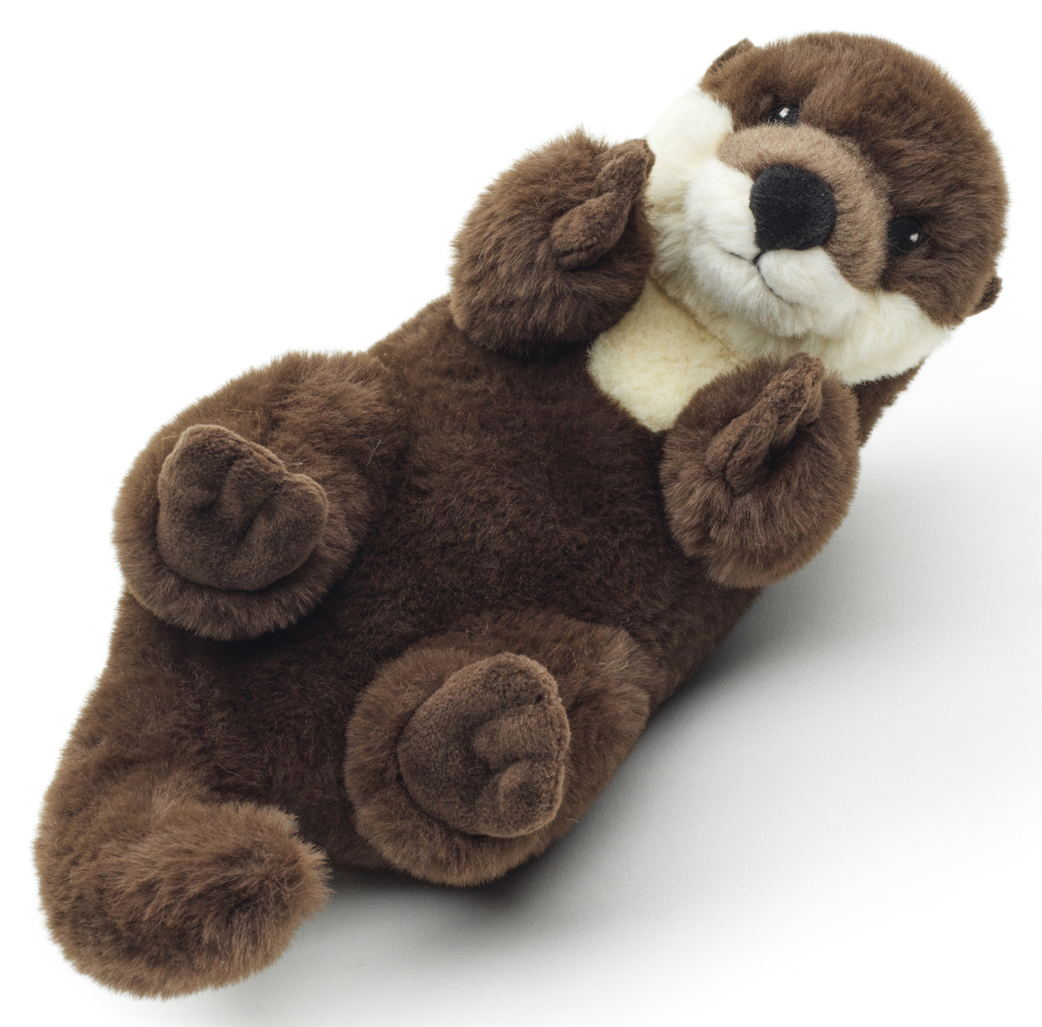 Otter Back Swimmer - Fur And Stuffing From Recycled Material - 26 cm (length) 
