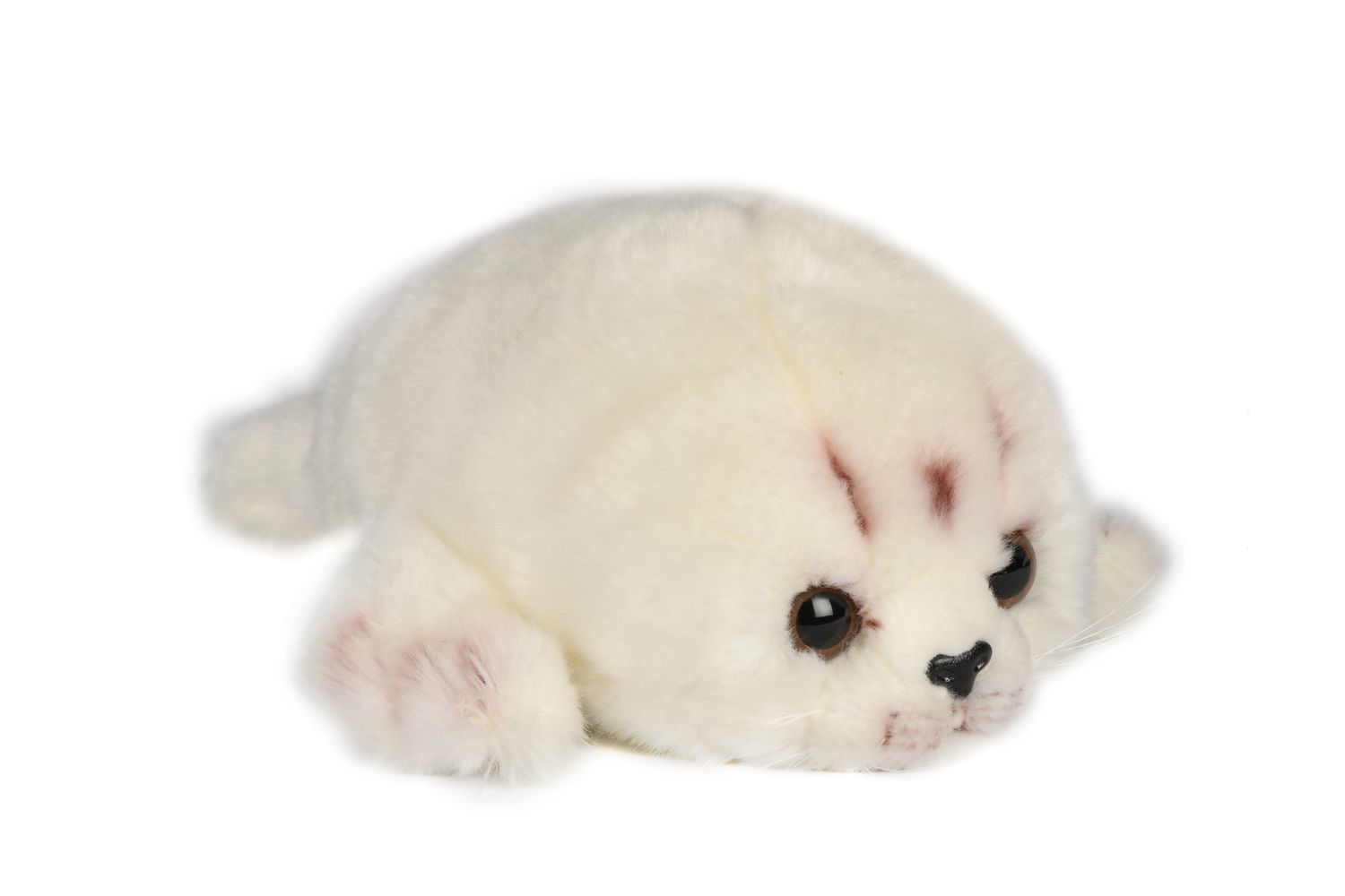 Sattelrobben-Baby weiß - 33 cm (Länge) - Plüsch-Robbe, Seehund - Plüschtier, Kuscheltier