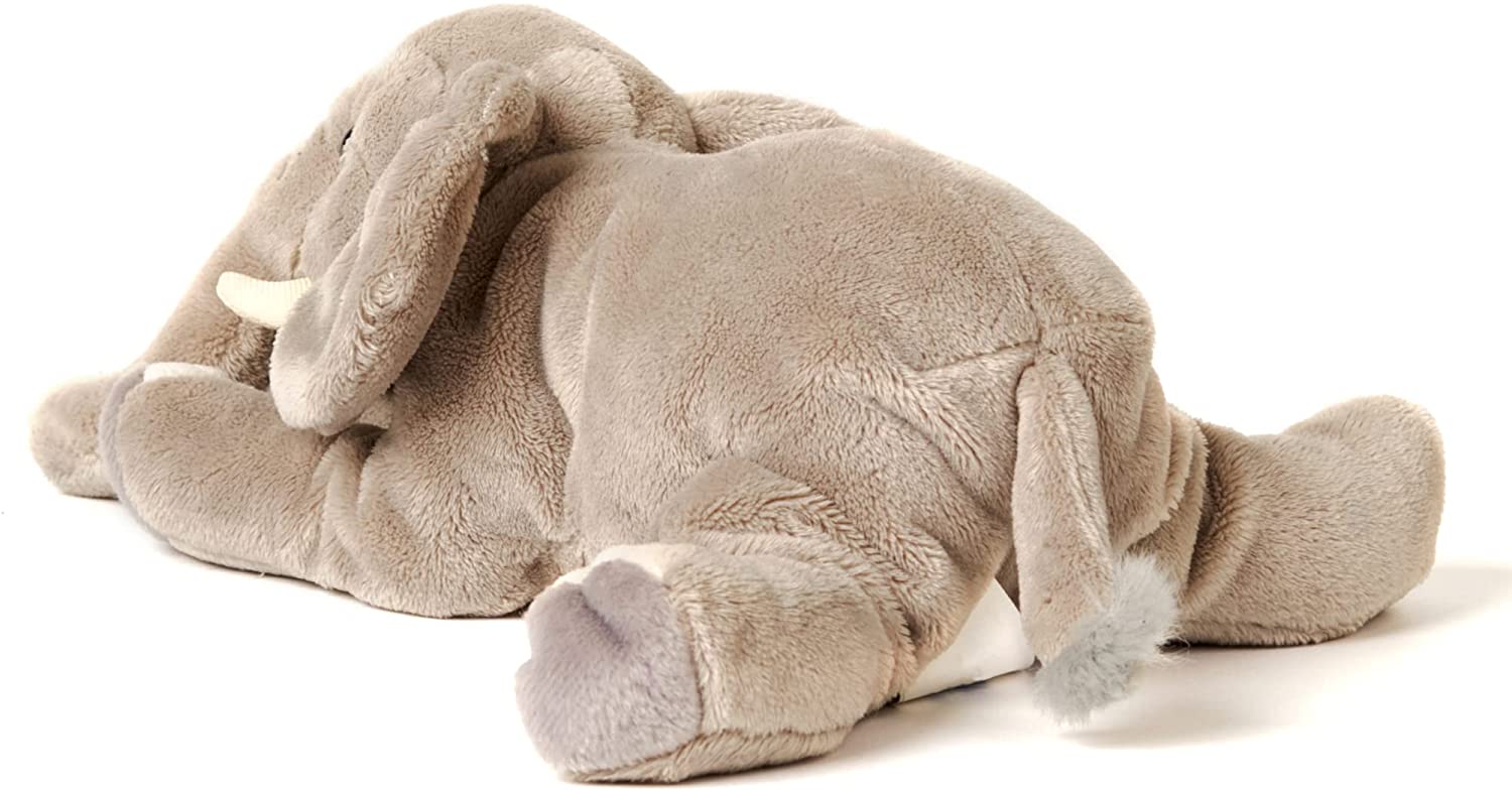Uni-Toys - Elephant, Lying - 27 cm (length) - Plush Elephant - Soft Toy, Cuddly Toy