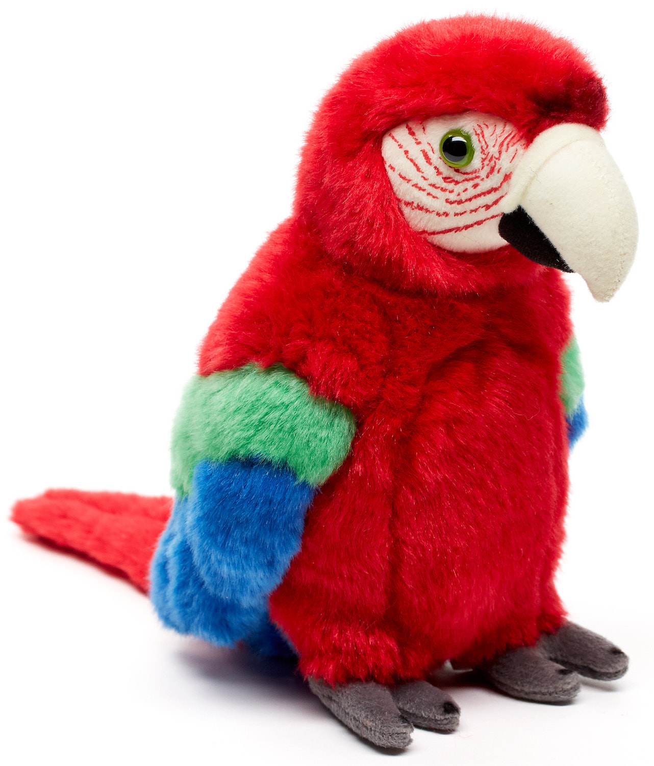 Parrot (red) - 24 cm (height) - plush bird, macaw - soft toy, cuddly toy