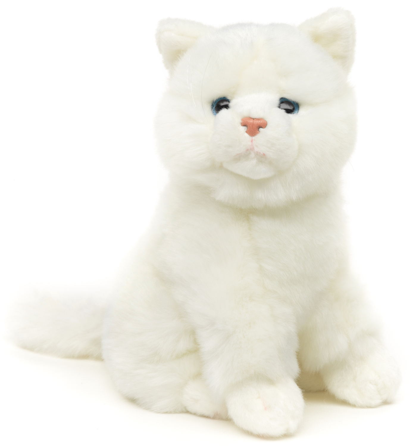 Katze weiß, sitzend - 21 cm (Höhe) 