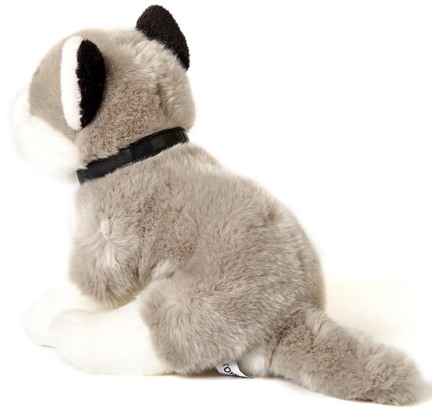 Husky gray, sitting (with leash) - 24 cm (height)