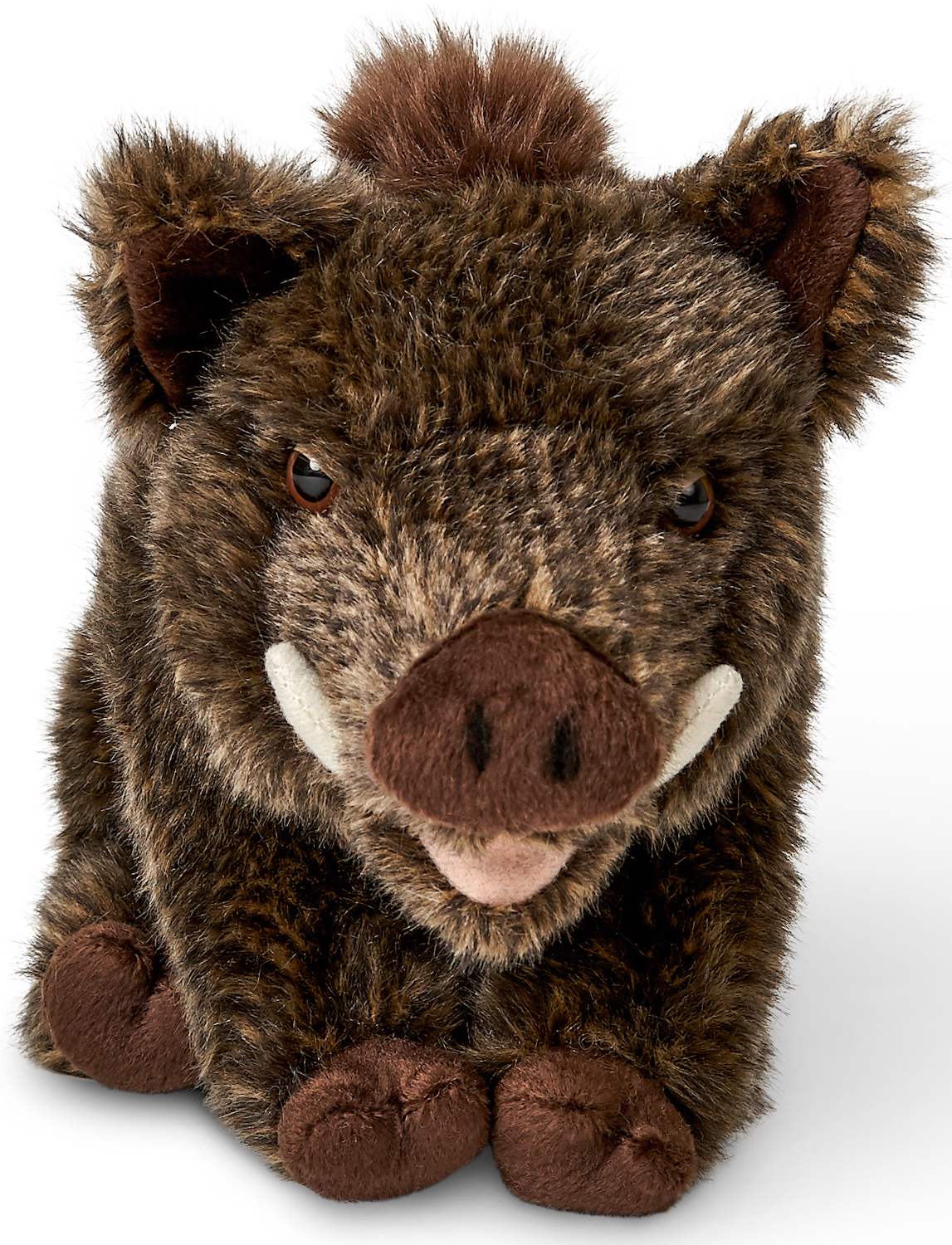 Boar, sitting - 18 cm (height) - plush pig, boar - soft toy, cuddly toy