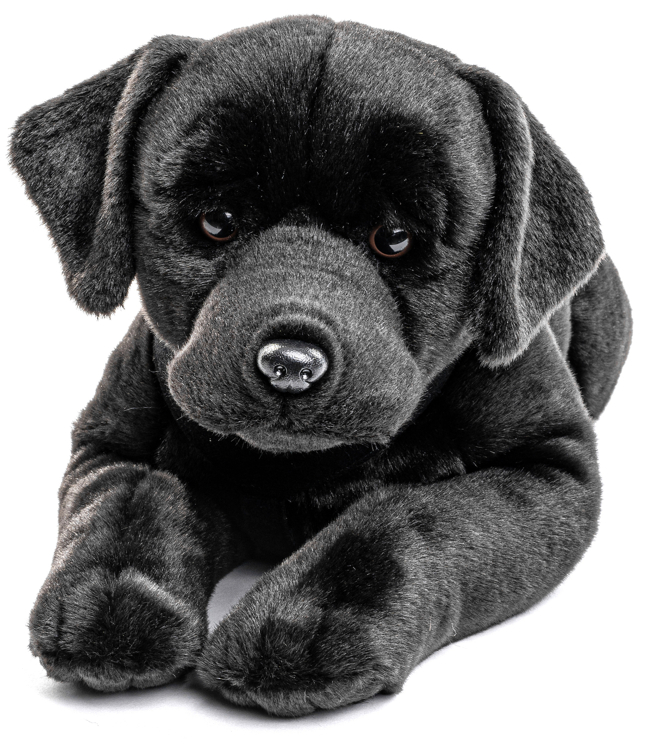 Labrador, liegend, mit Geschirr (schwarz) - 60 cm (Länge) 