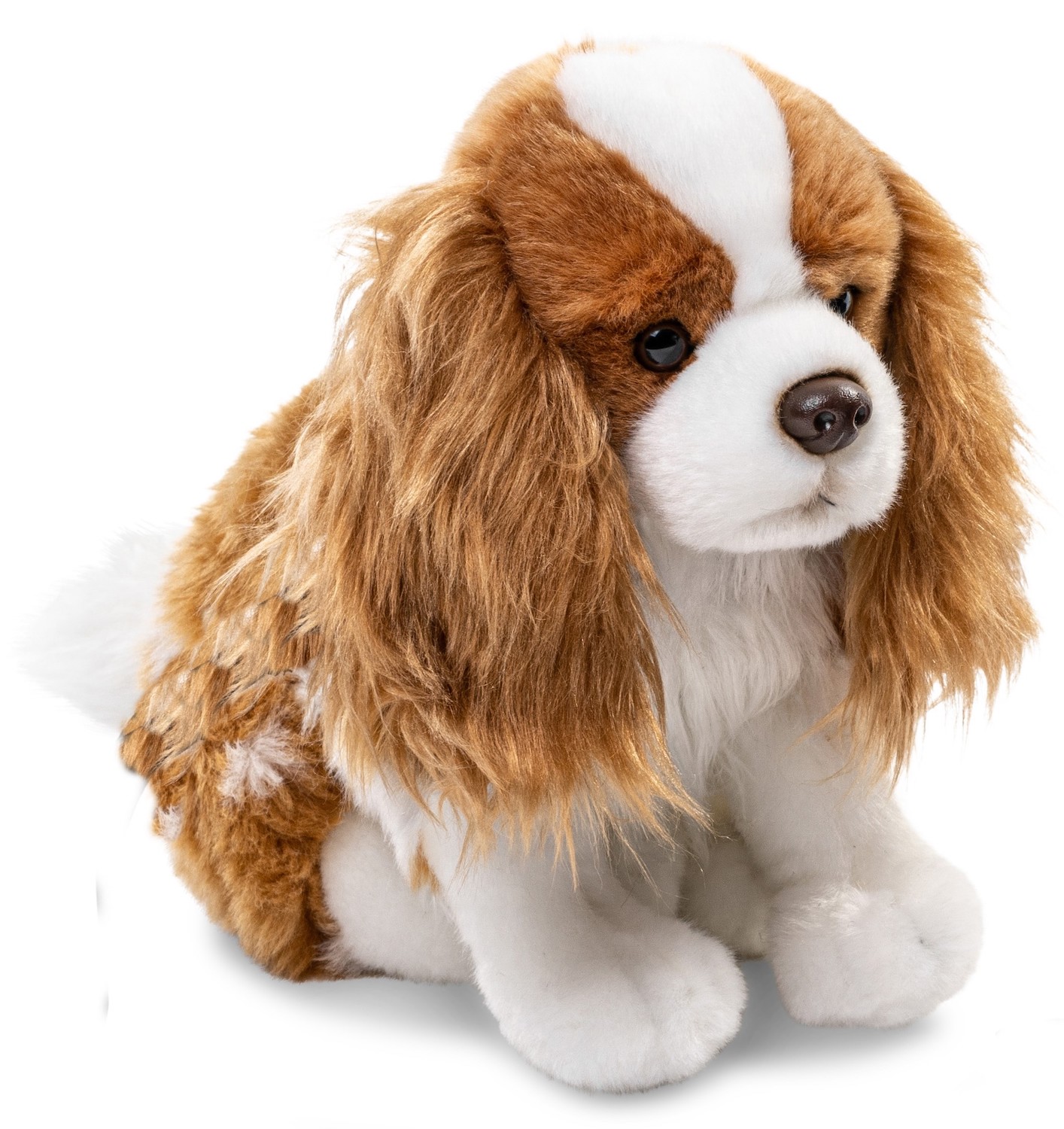 Cocker Spaniel Brown-White, Sitting - 23 cm (height) - Plush Dog, Pet - Soft Toy, Cuddly Toy