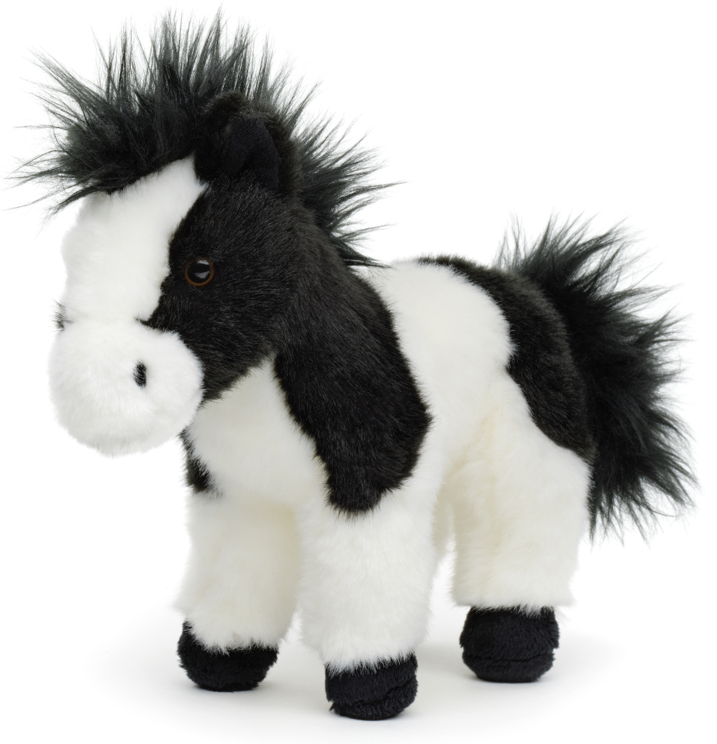 Pferd schwarz-weiß, stehend - 19 cm (Höhe)
