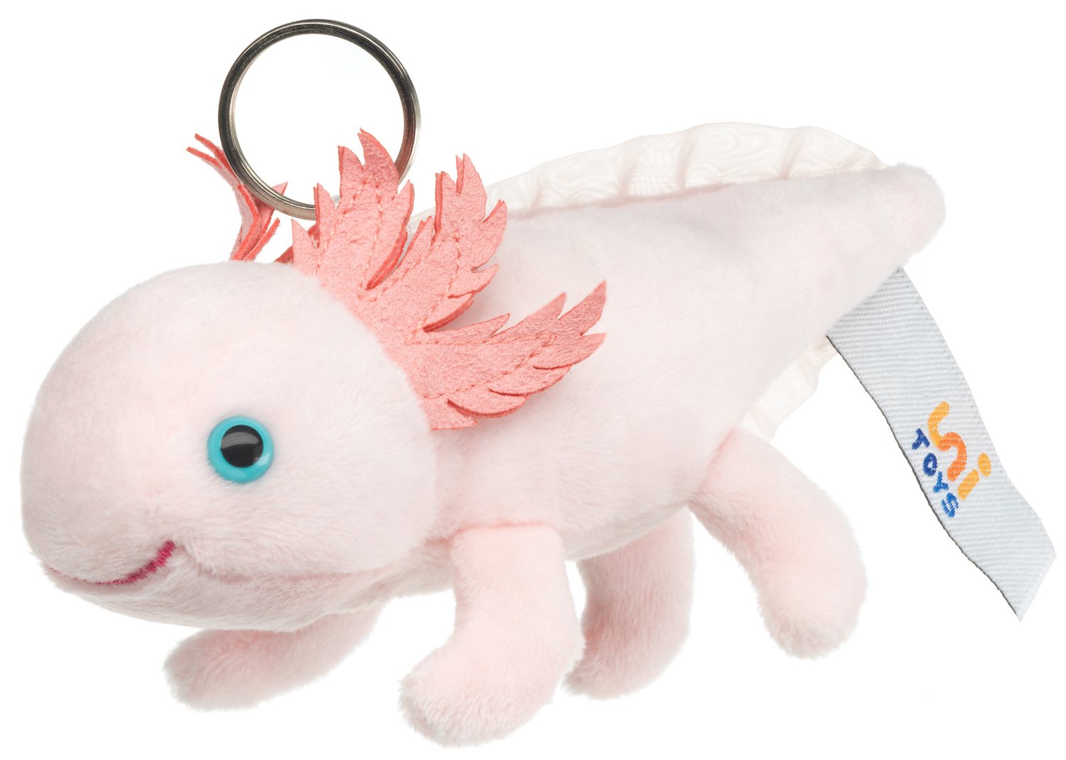 Axolotl mit Schlüsselanhänger - 15 cm (Länge) 