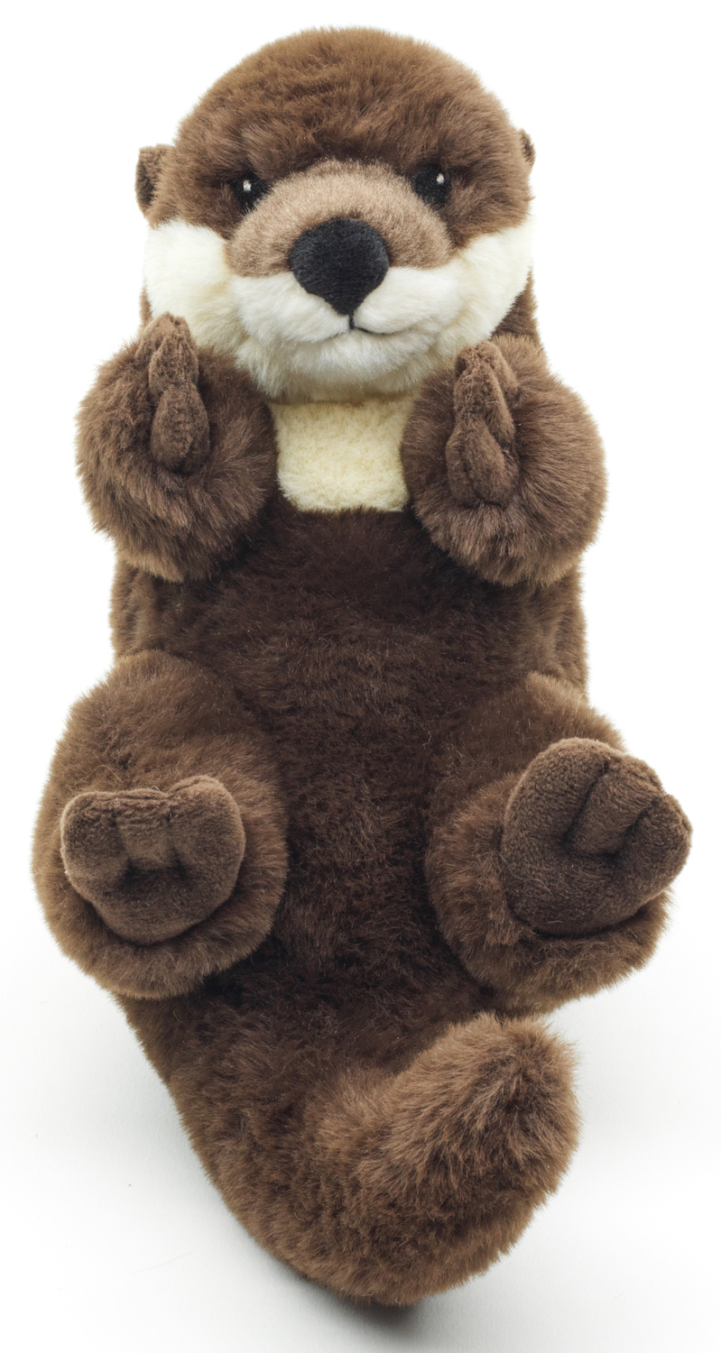 Otter Back Swimmer - Fur And Stuffing From Recycled Material - 26 cm (length) 