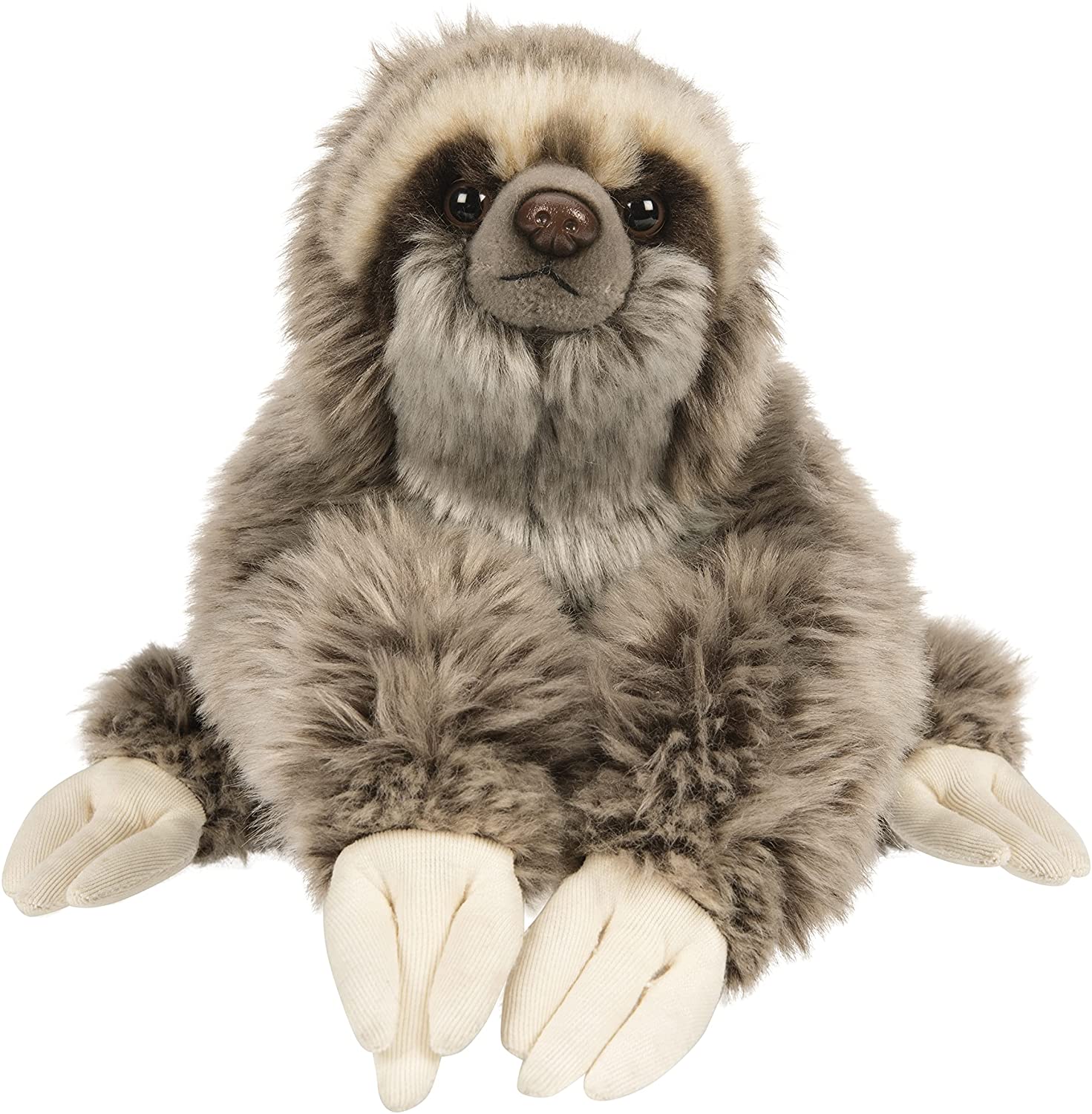 Uni-Toys - sloth lying, with Velcro fastener - 35 cm (length) - exotic wild animal - plush toy, cuddly toy 