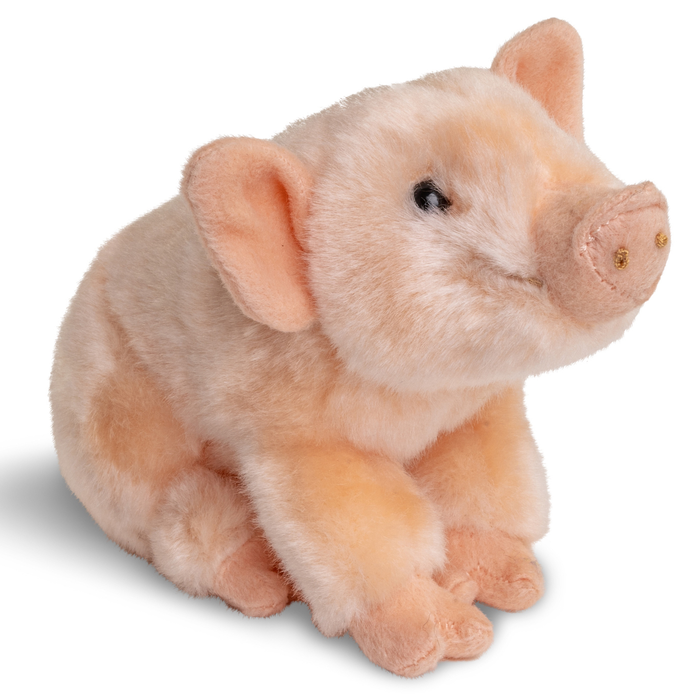 Uni-Toys - piglet, sitting - 20 cm (length) - pig, farm animal - plush toy, cuddly toy 