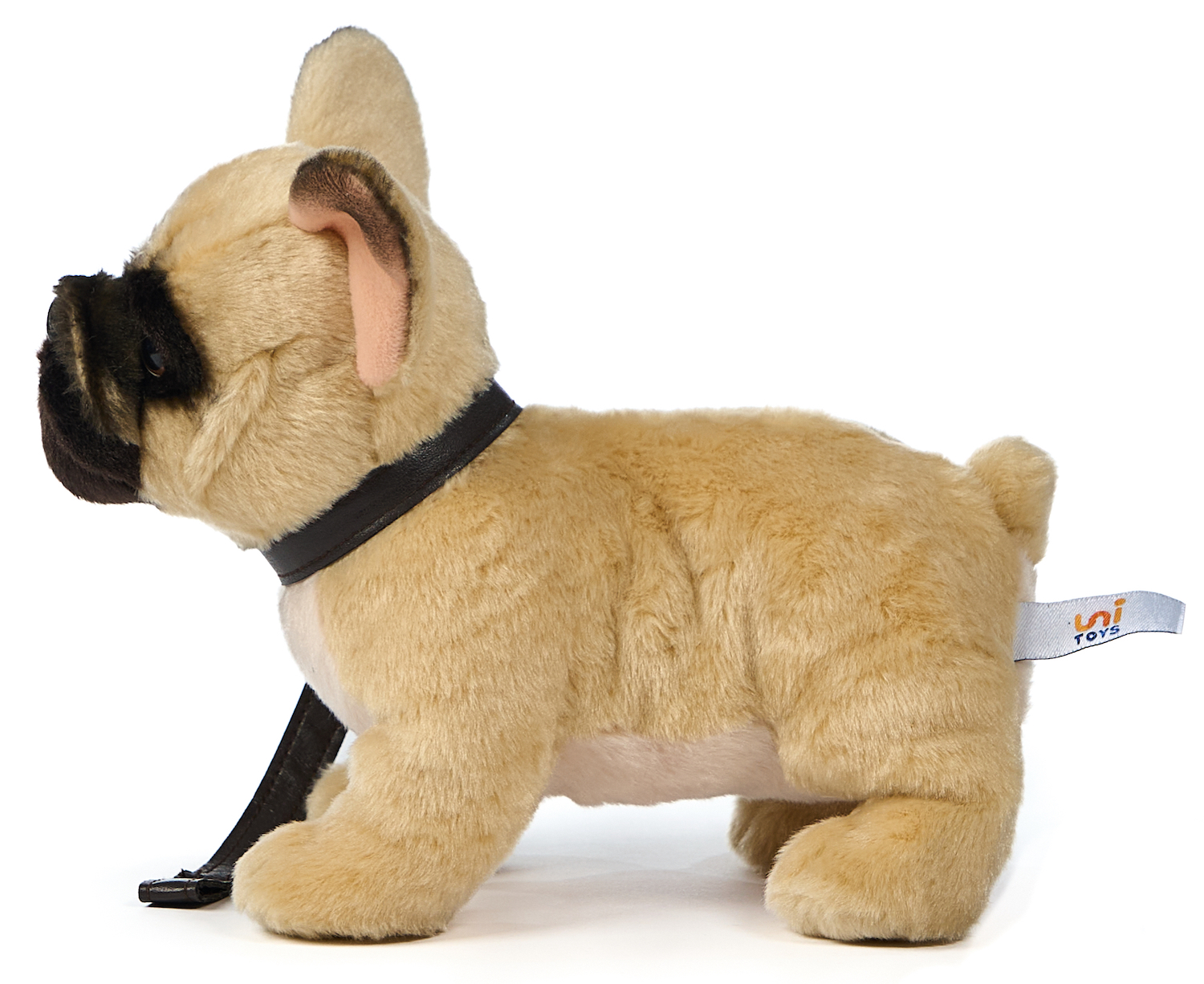 Französische Bulldogge (beige) - Mit Leine - 26 cm (Länge)