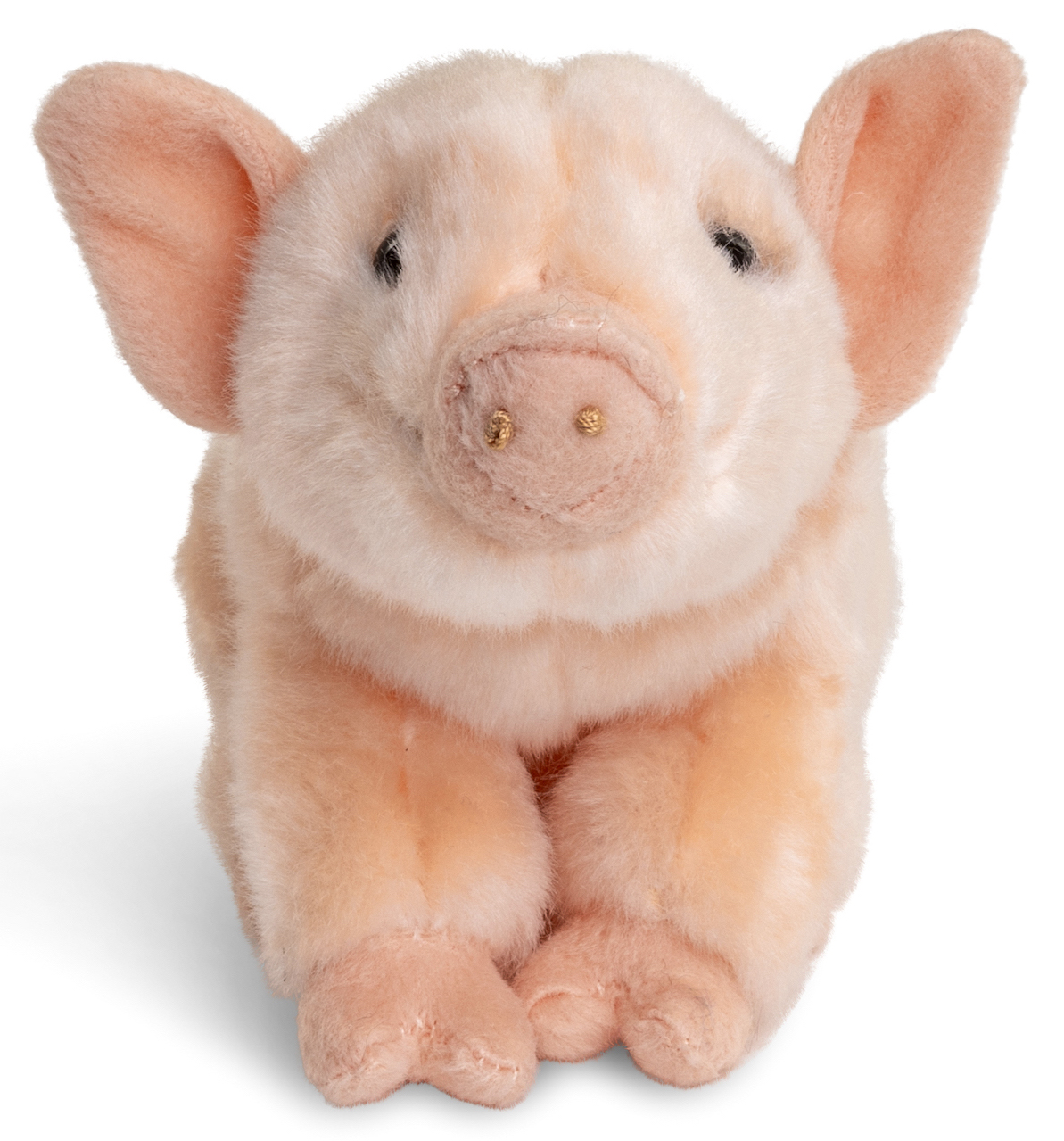 Uni-Toys - piglet, sitting - 20 cm (length) - pig, farm animal - plush toy, cuddly toy 
