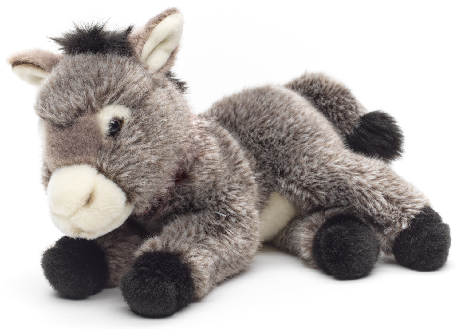 Grey donkey, lying - 28 cm (length)