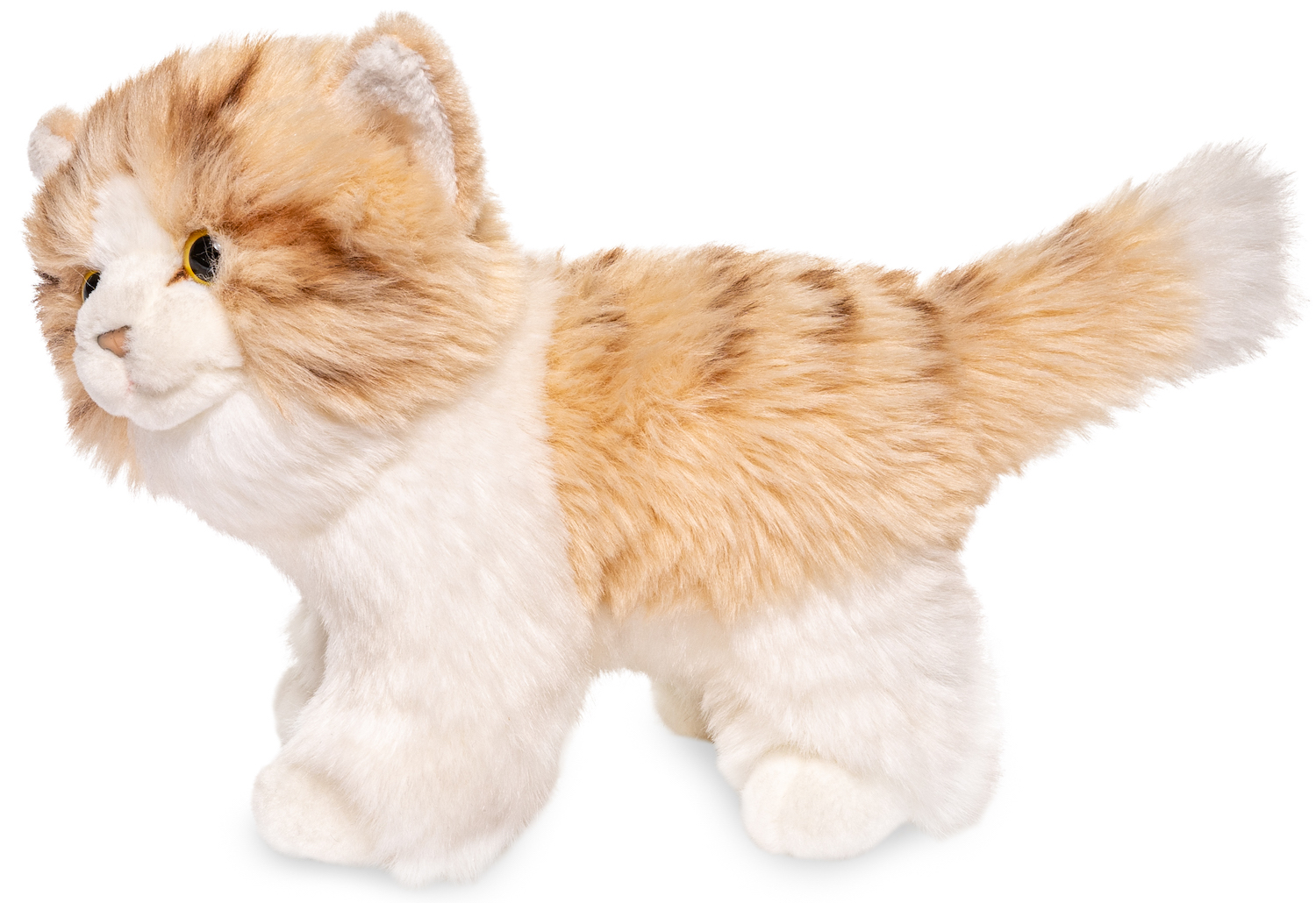 Kitten, standing (beige-white) - 18 cm (length)