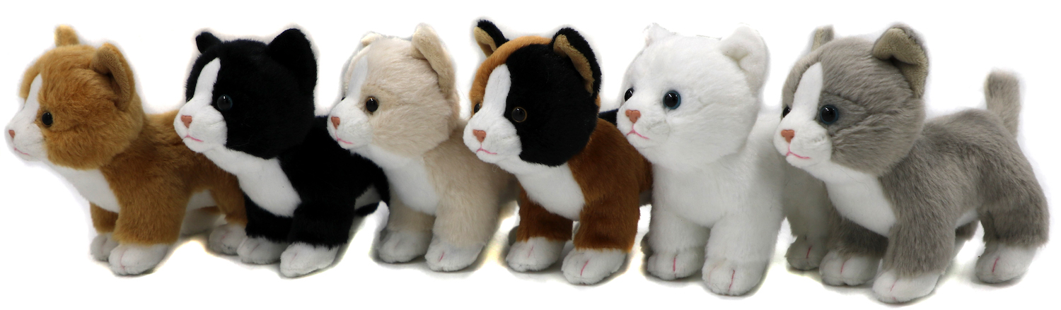 Katzen-Babys (6-teilig), stehend  - je 13 cm (Höhe)