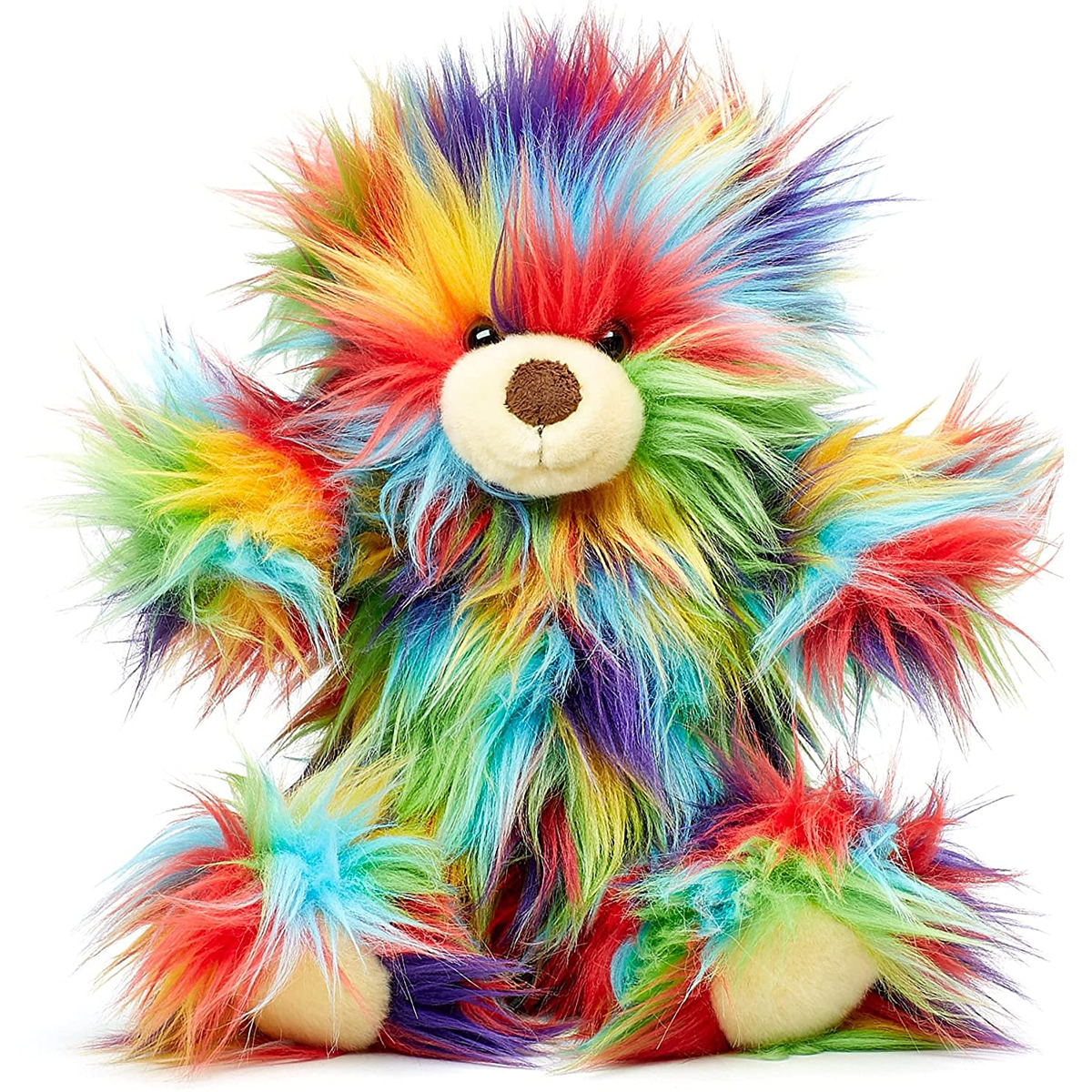8" Cute Neon Rainbow Hedgehog Plush Toy 
