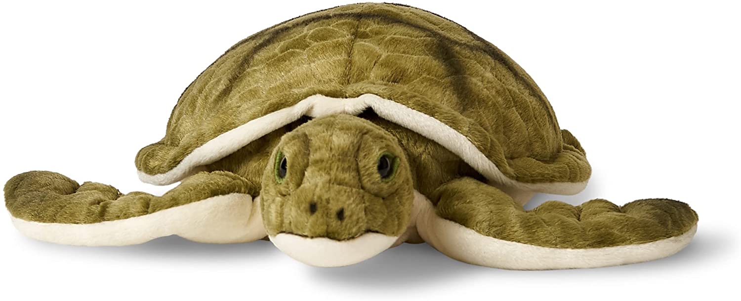 Uni-Toys - Grüne Meeresschildkröte - 34 cm (Länge) - Plüsch-Schildkröte - Plüschtier, Kuscheltier 
