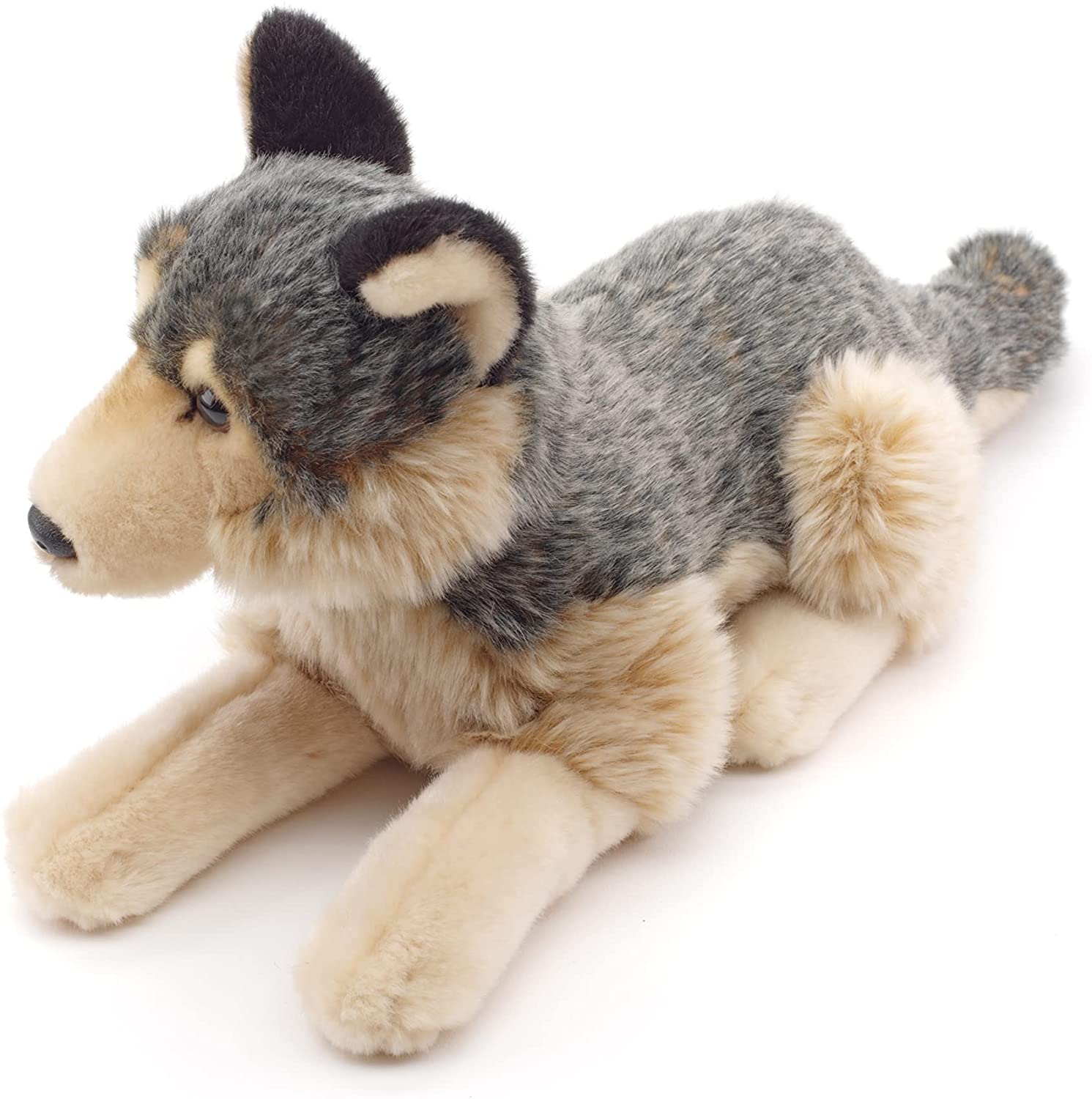 Uni-Toys Neuware wunderschöner liegender  Wolf 29cm lang 