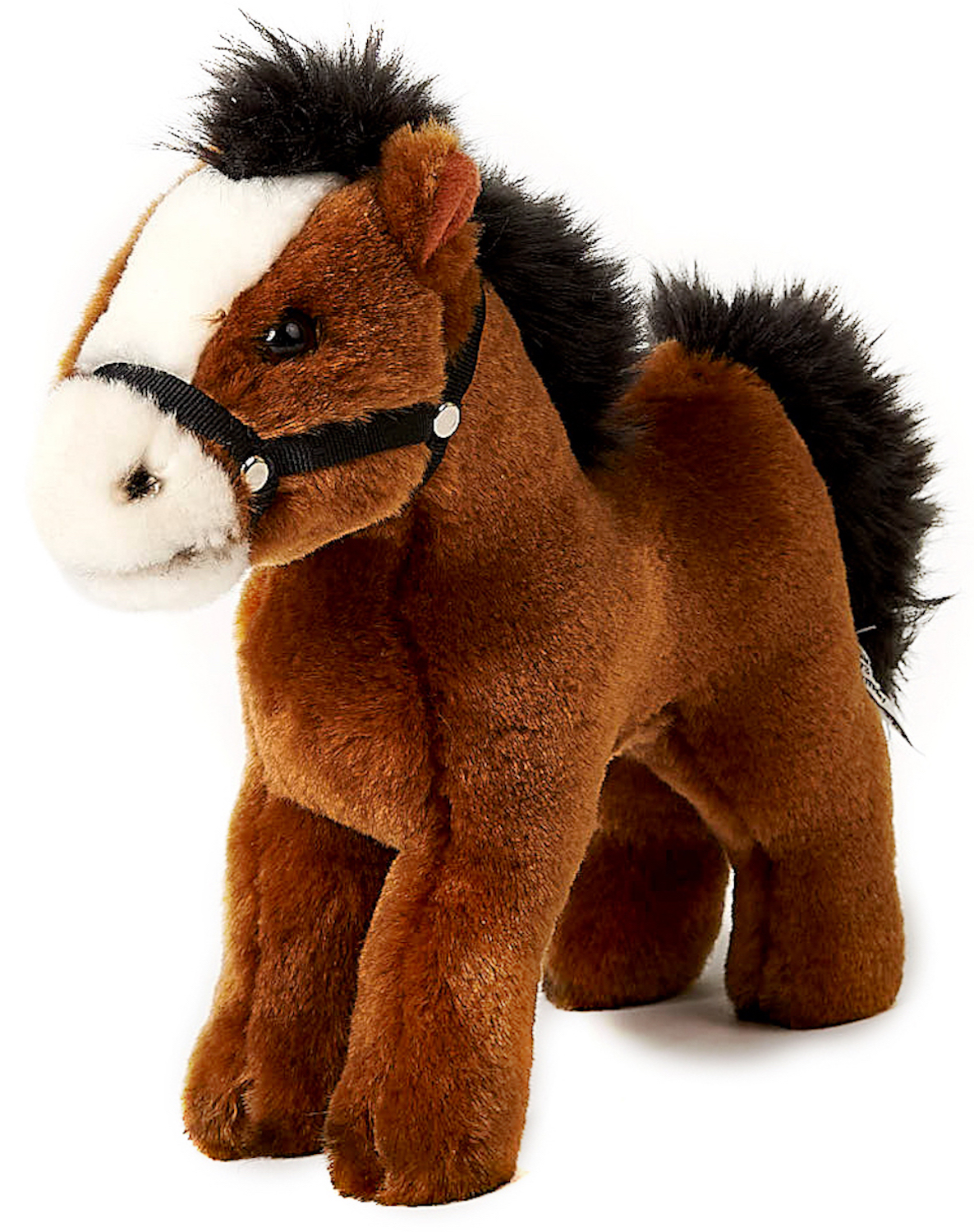 Pferd, stehend, braun (ohne Sattel) - 23 cm (Länge) - Plüschtier, Kuscheltier