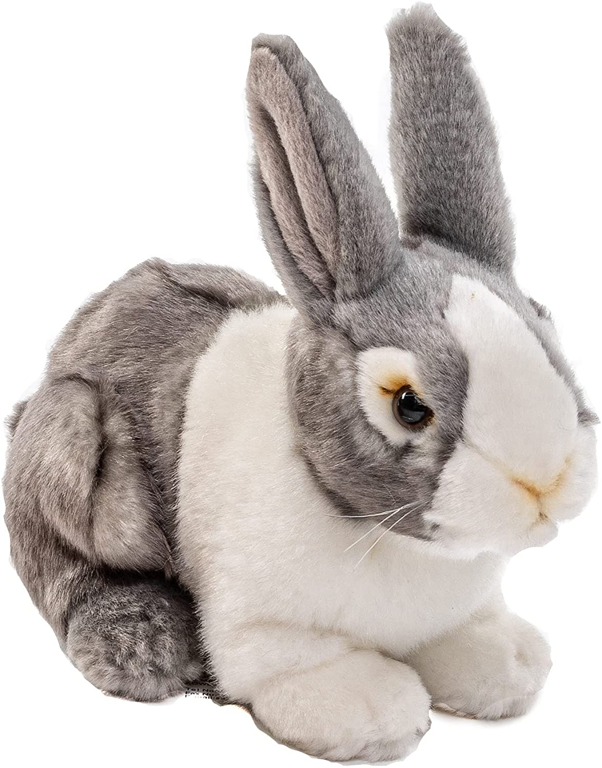 Kaninchen, sitzend (grau-weiß) - 20 cm (Länge) 