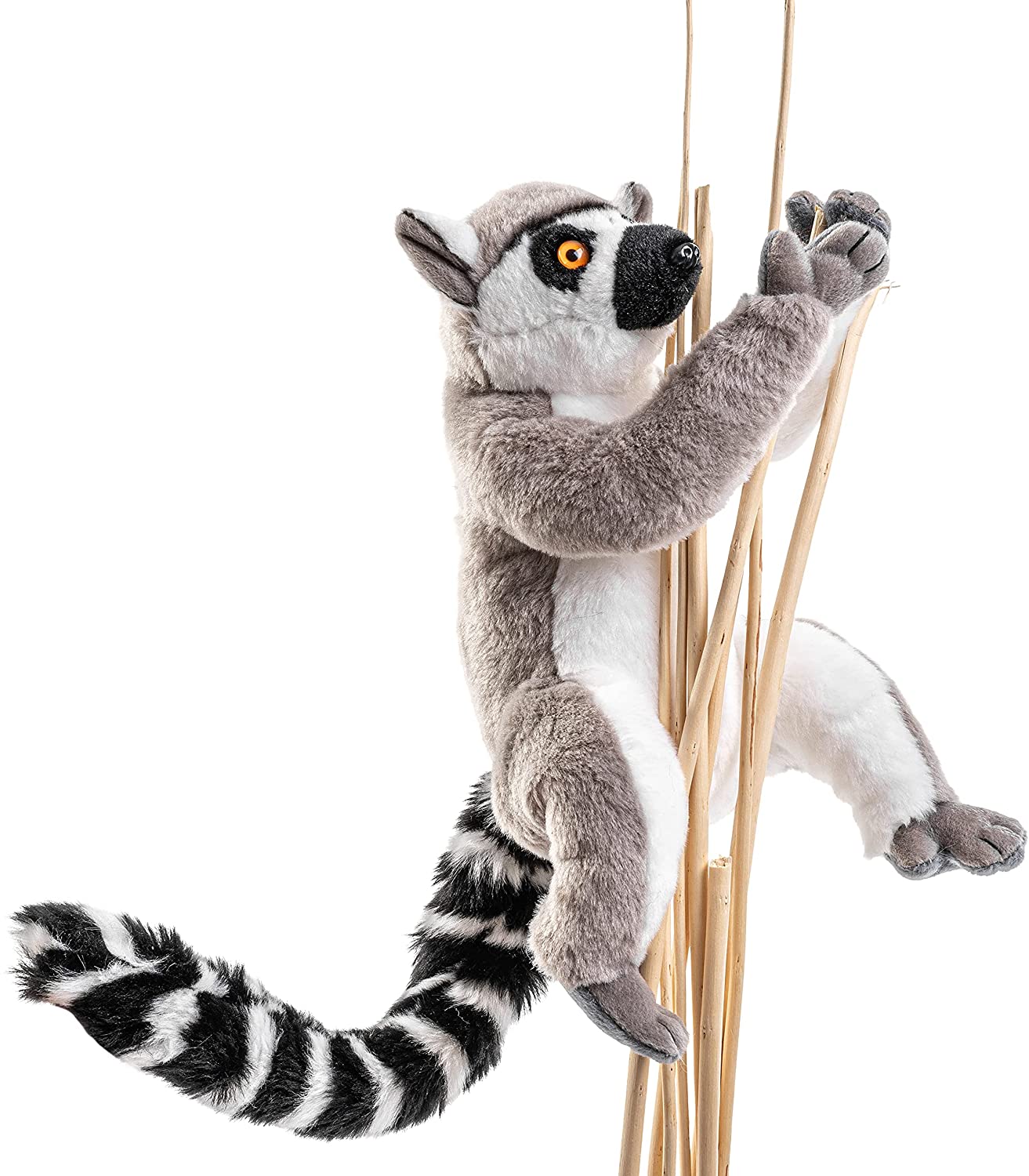 Katta-Lemur mit Klettverschluss an den Händen - 21 cm (Höhe) - Affe, Lemuren - Plüschtier, Kuscheltier