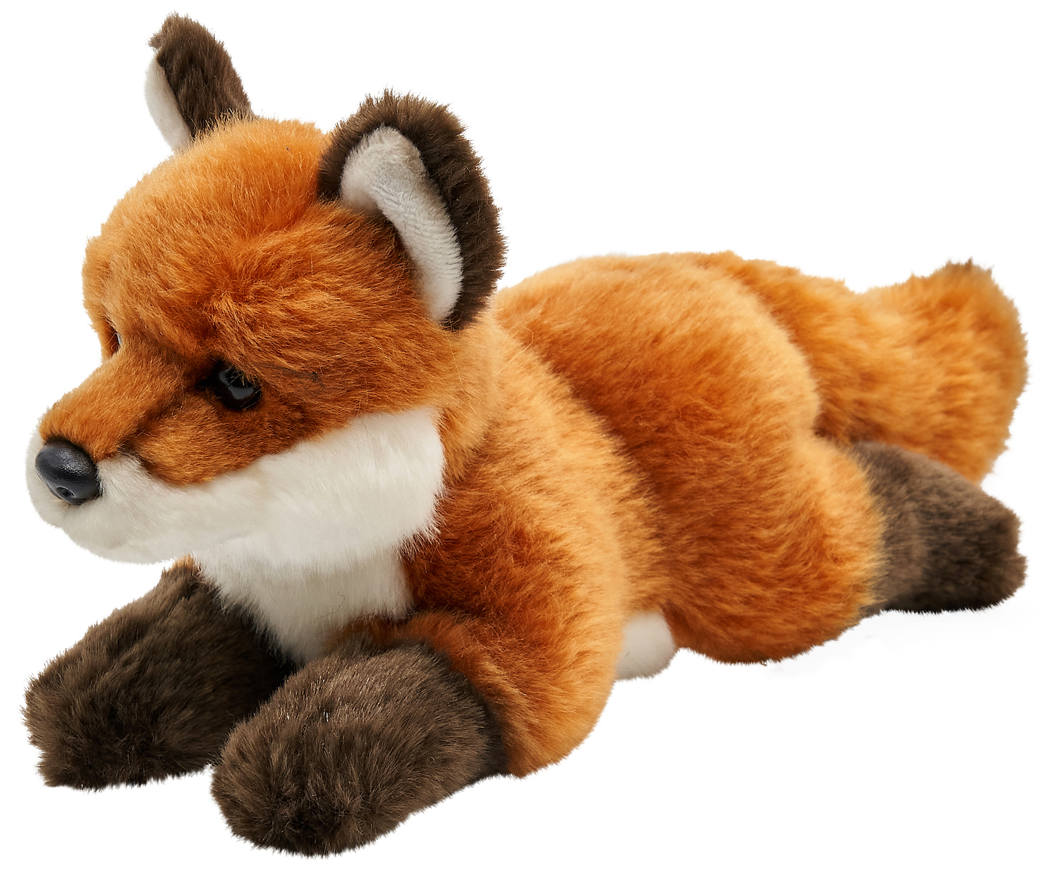 Uni-Toys - red fox, lying - 24 cm (length) - fox, forest animal - plush toy, cuddly toy 