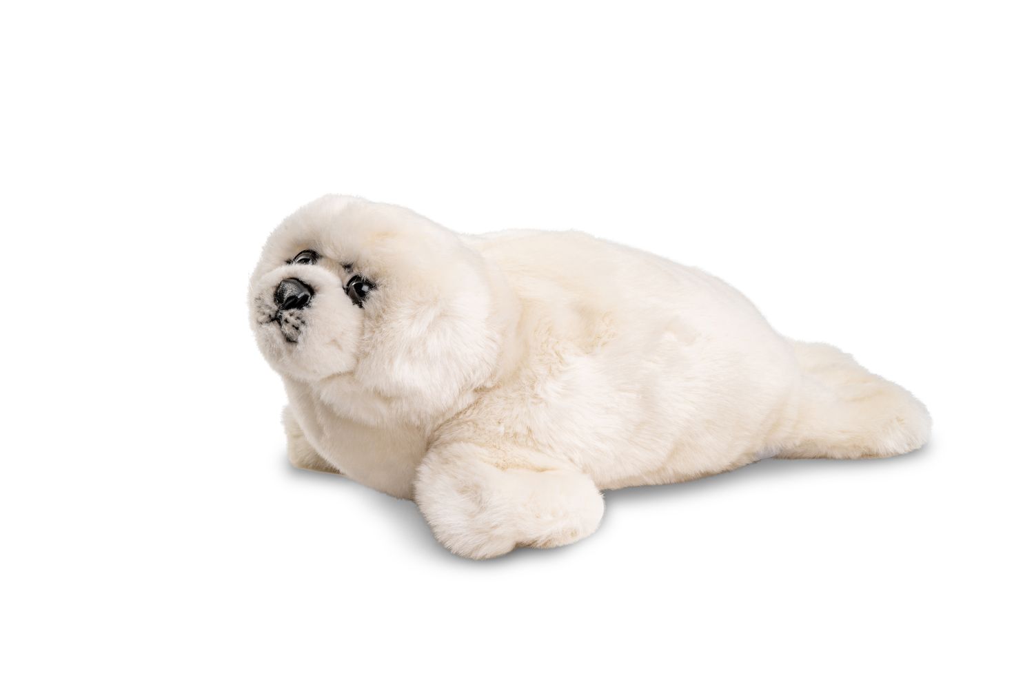 Seehund weiß - 36 cm (Länge) - Plüsch-Robbe - Plüschtier, Kuscheltier