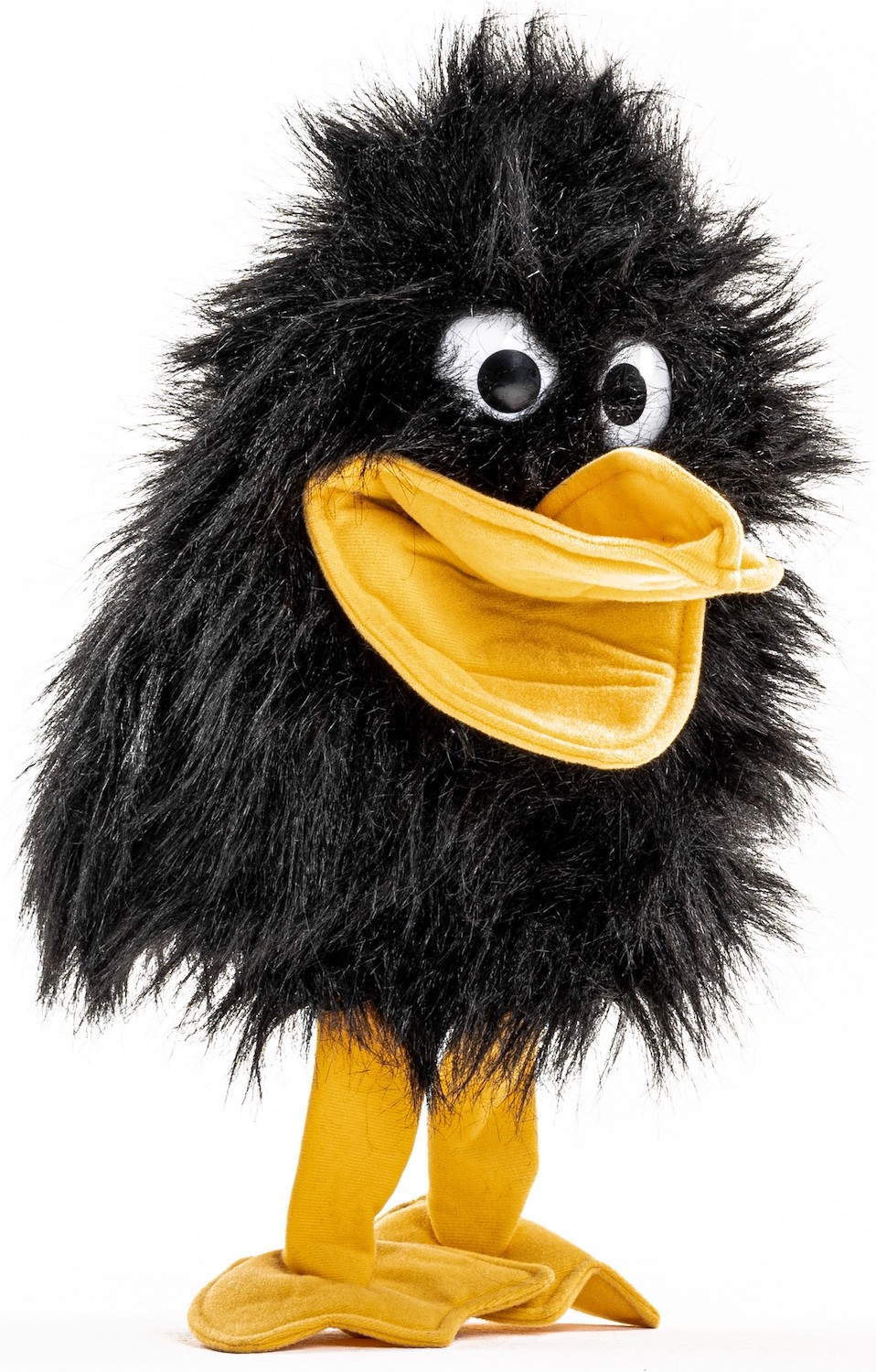 Uni-Toys - hand puppet raven - 40 cm (height) - bird - plush toy, cuddly toy 