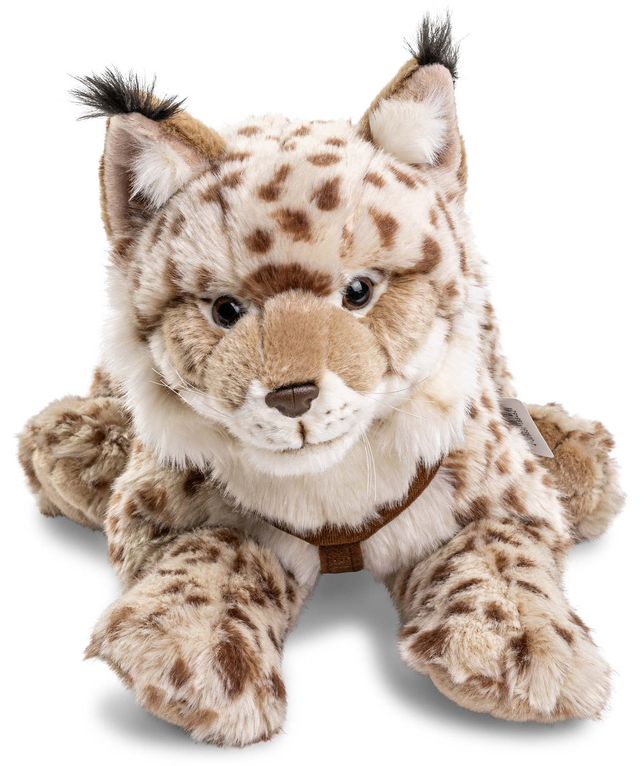 Uni-Toys - Lynx, lying - 46 cm (length) - plush cat - soft toy, cuddly toy