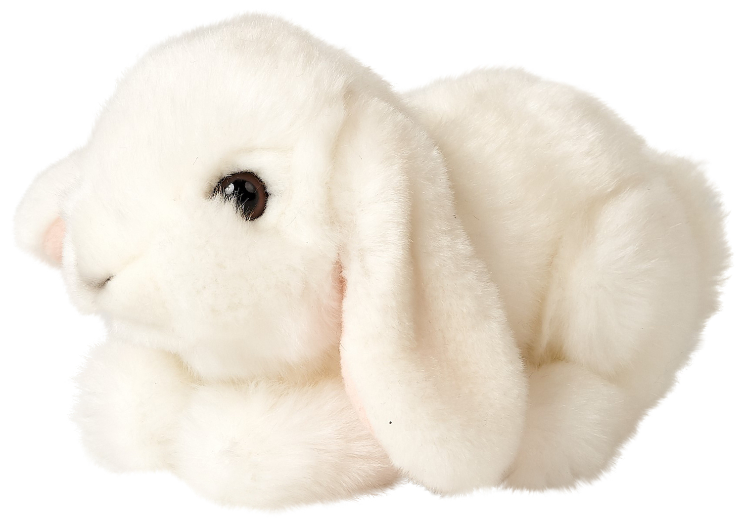 aries rabbit white, lying - 18 cm (length) 