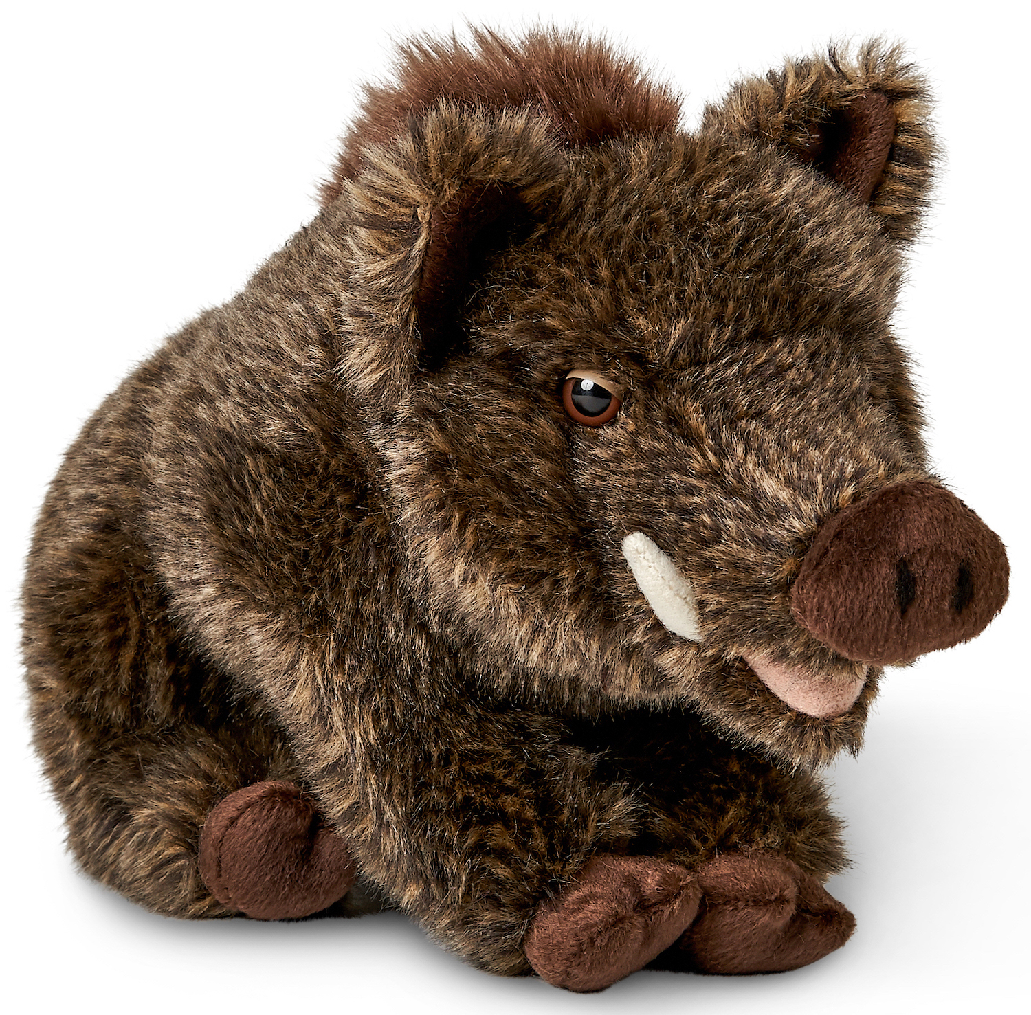 Boar, sitting - 18 cm (height) - plush pig, boar - soft toy, cuddly toy