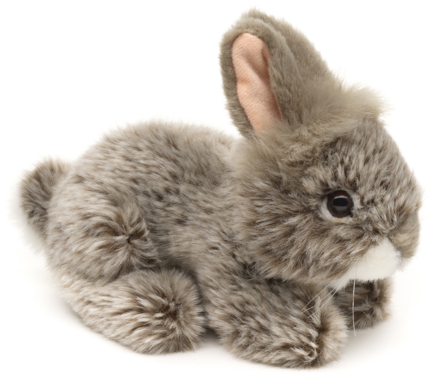 Angora rabbit, lying (gray) - 18 cm (length)