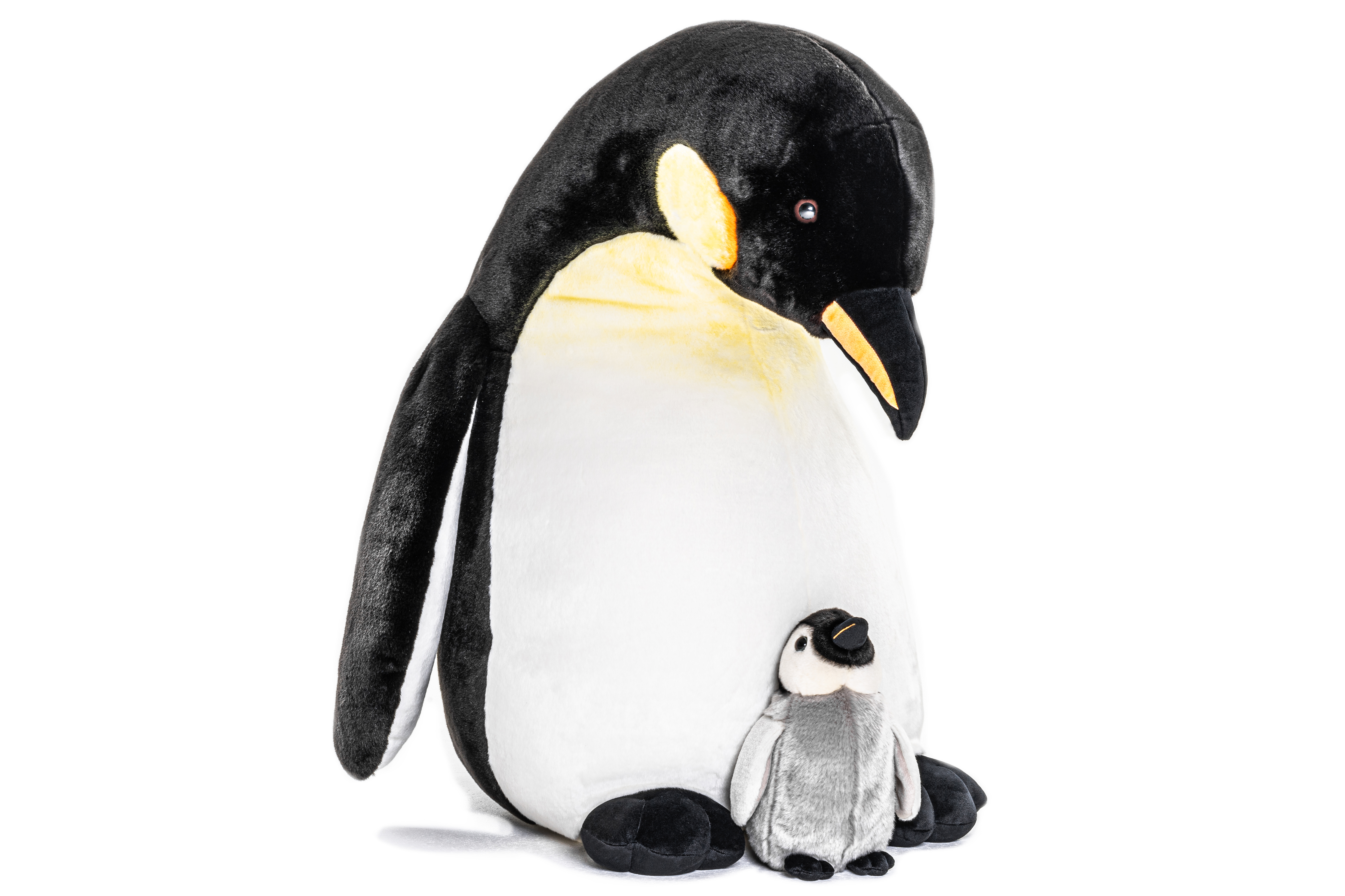 Uni-Toys - Pinguin Mama mit Baby, stehend 87 cm (Höhe) - Exotisches Wildtier - Plüschtier, Kuscheltier